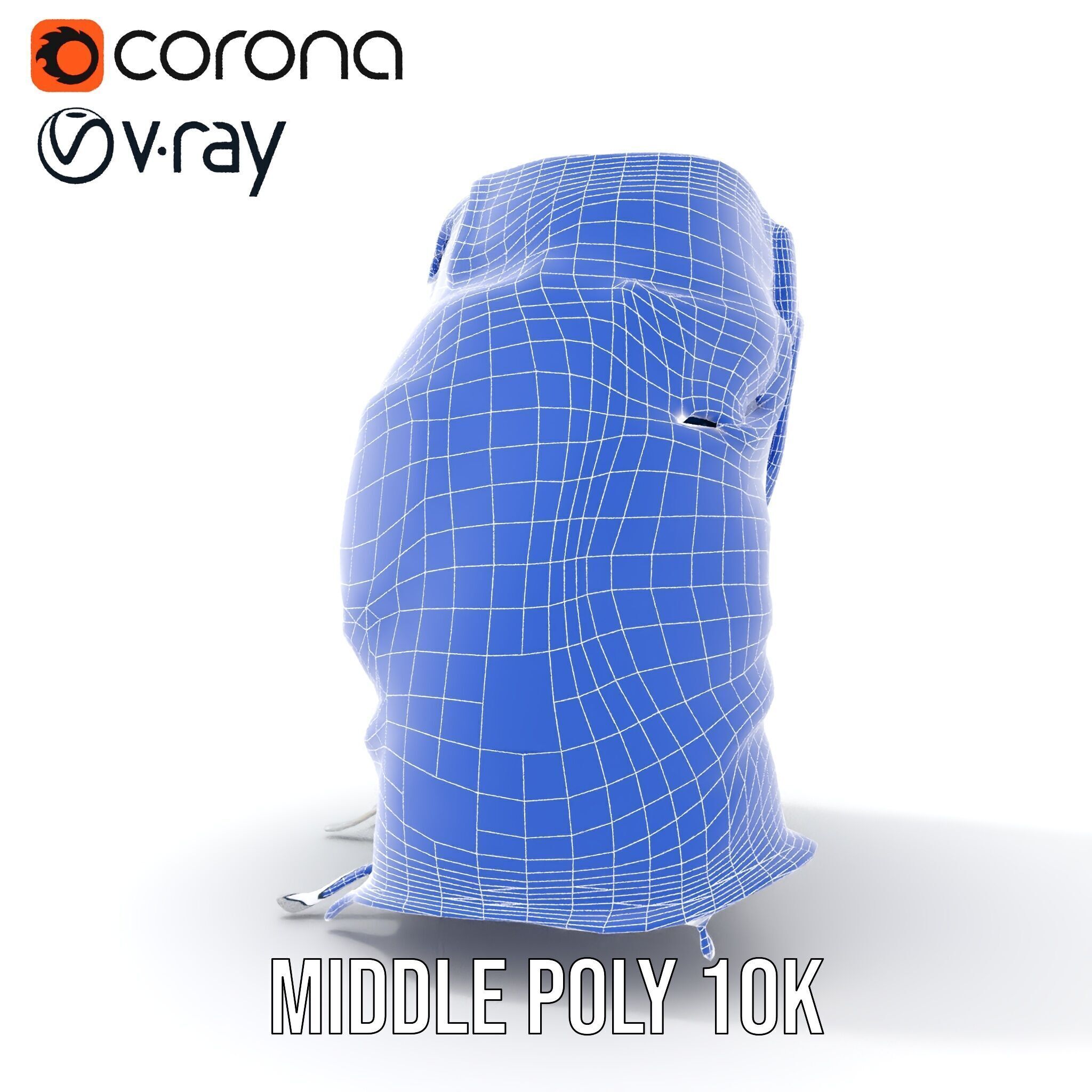 Denim Skirt Model Pack with Frayed Edges Low-poly 3D model_28