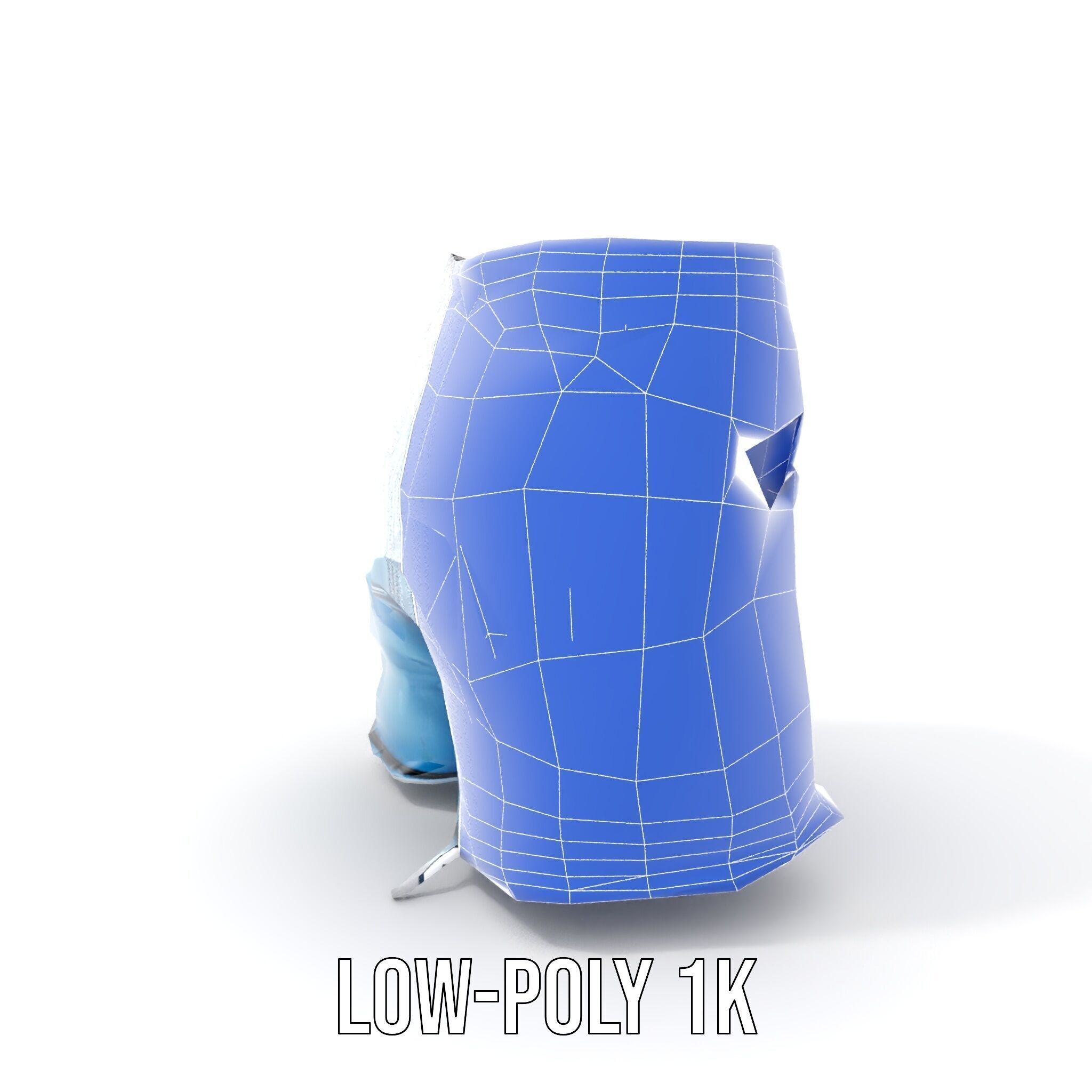 Denim Skirt Model Pack with Frayed Edges Low-poly 3D model_26