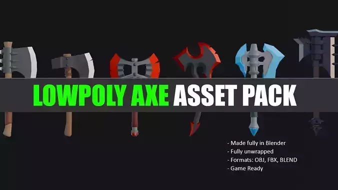 Lowpoly Axe Asset Pack