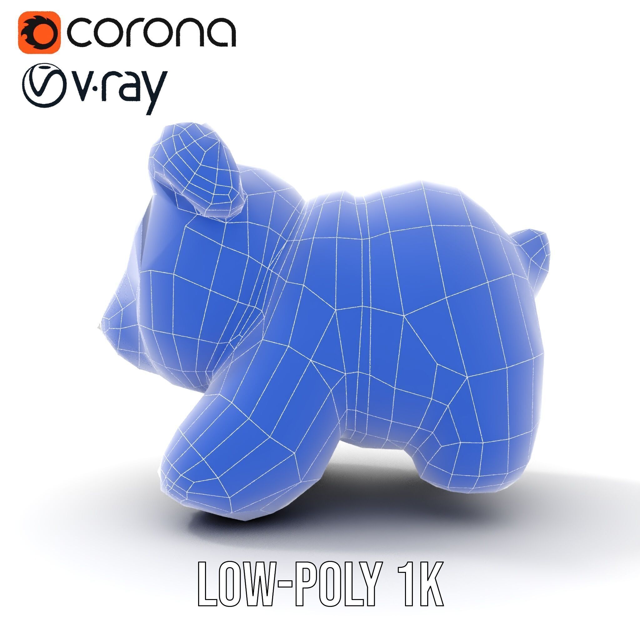 Panda Plush Toy Model Pack Low-poly 3D model_32