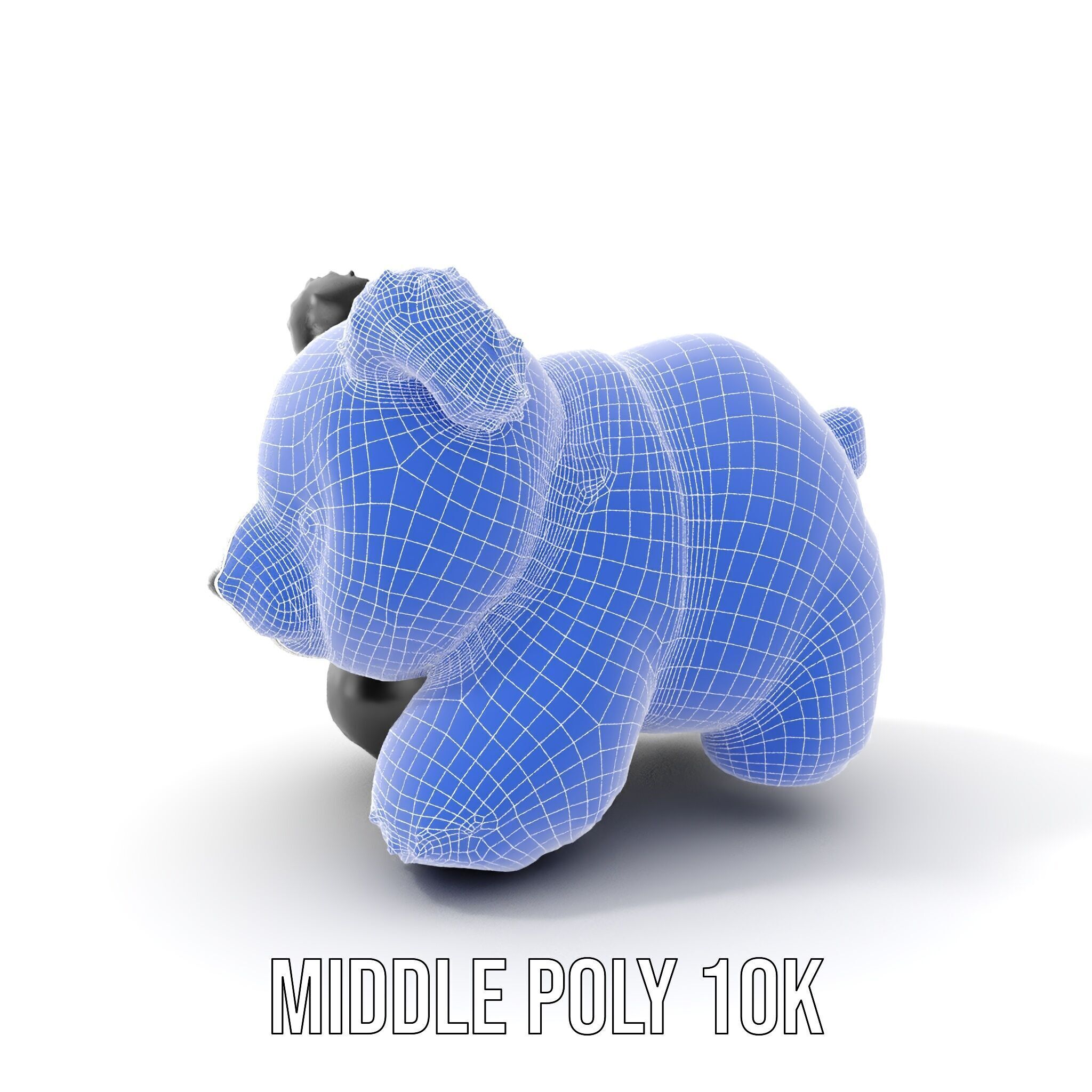 Panda Plush Toy Model Pack Low-poly 3D model_17