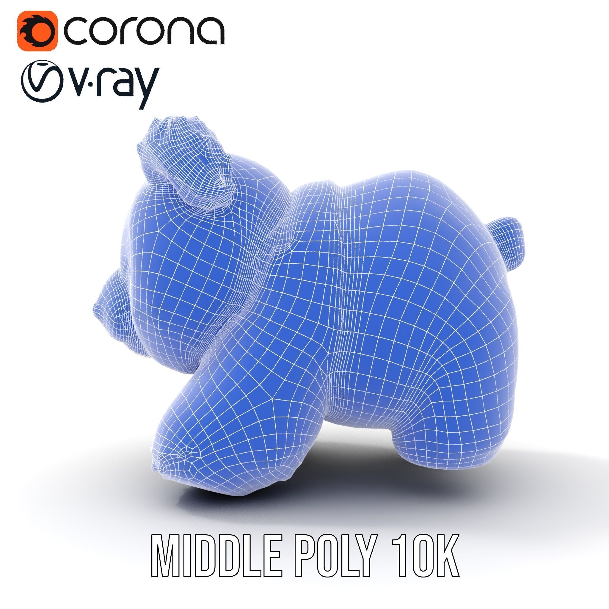 Panda Plush Toy Model Pack Low-poly 3D model_20