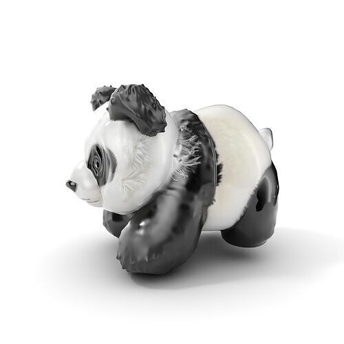 Panda Plush Toy Model Pack Low-poly 3D model