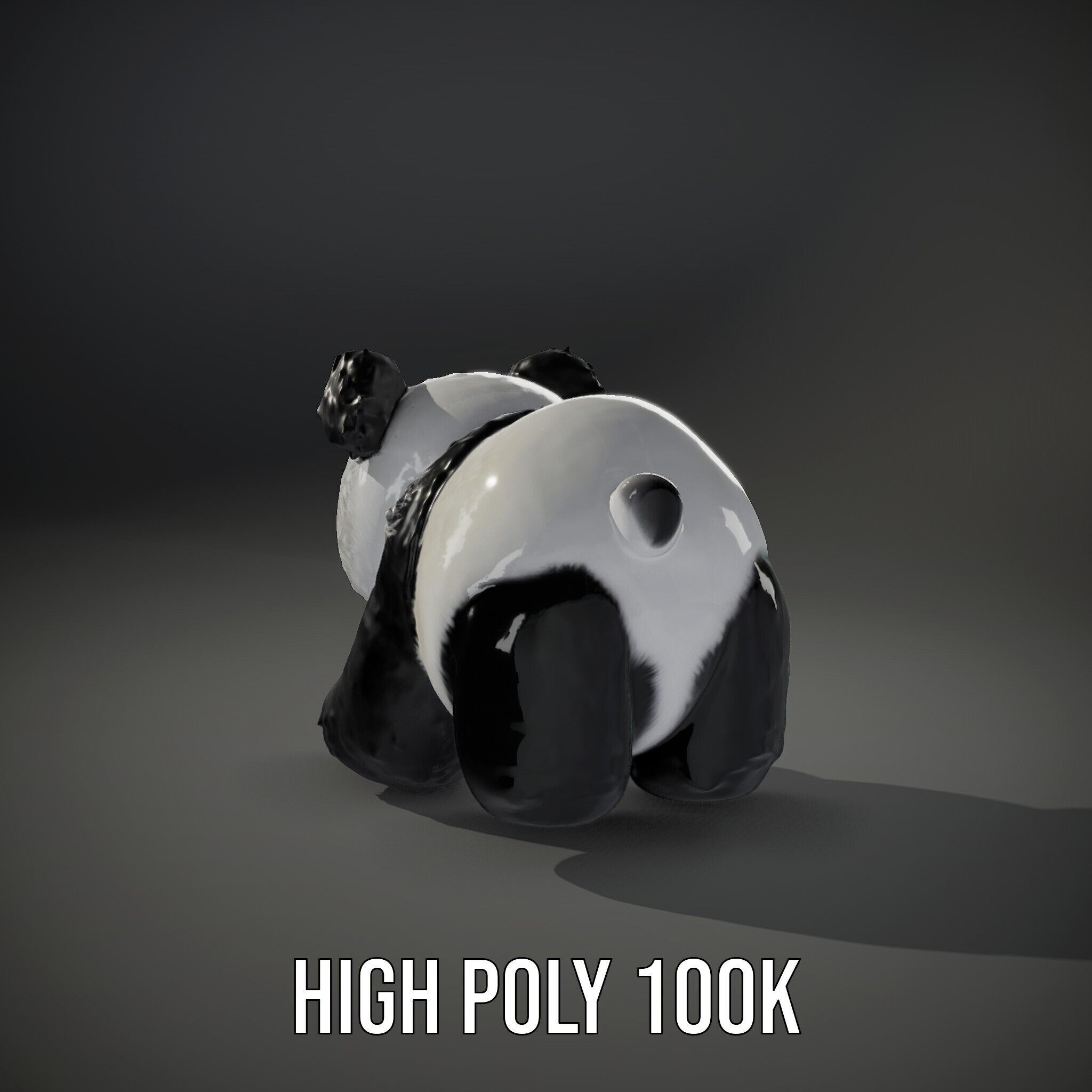 Panda Plush Toy Model Pack Low-poly 3D model_11