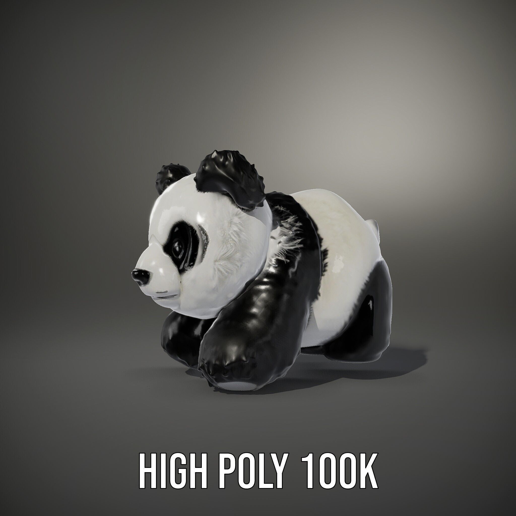 Panda Plush Toy Model Pack Low-poly 3D model_14