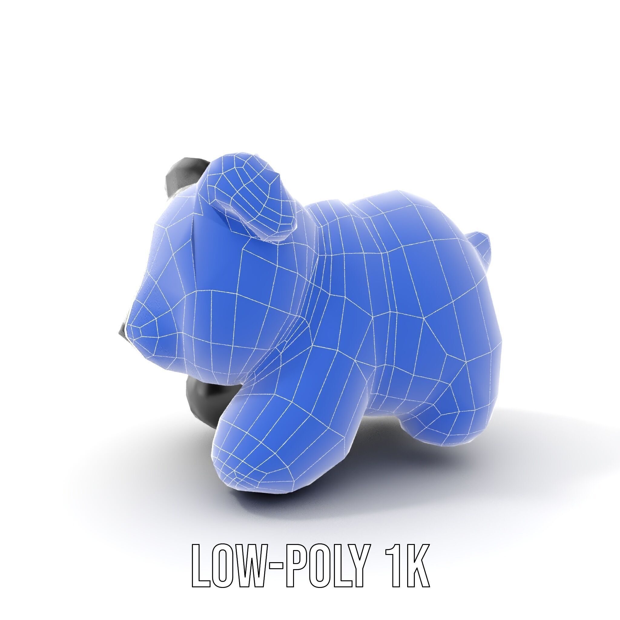Panda Plush Toy Model Pack Low-poly 3D model_29