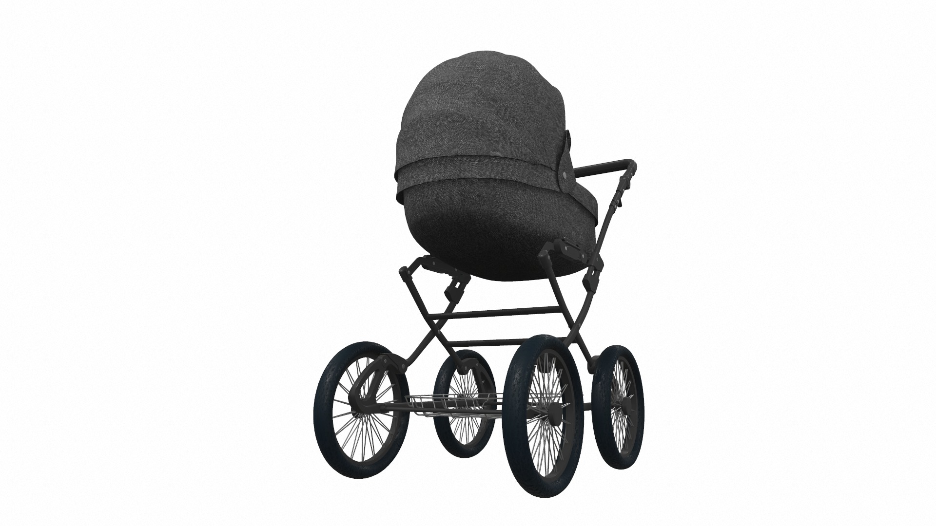 Baby stroller set 12 3D Model Collection_11