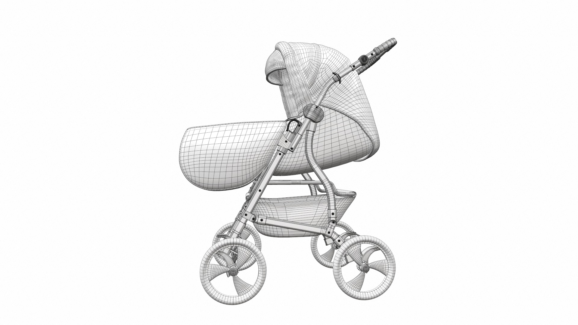 Baby stroller set 12 3D Model Collection_44