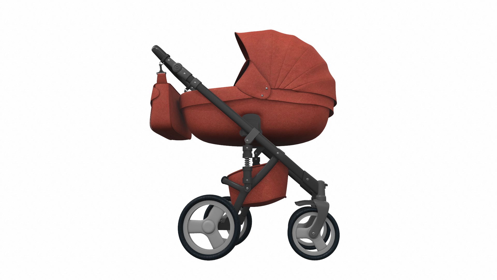 Baby stroller set 12 3D Model Collection_21