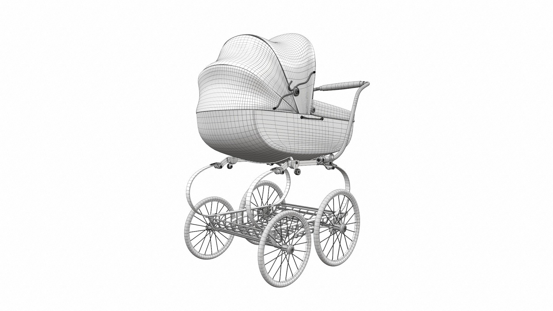 Baby stroller set 12 3D Model Collection_39