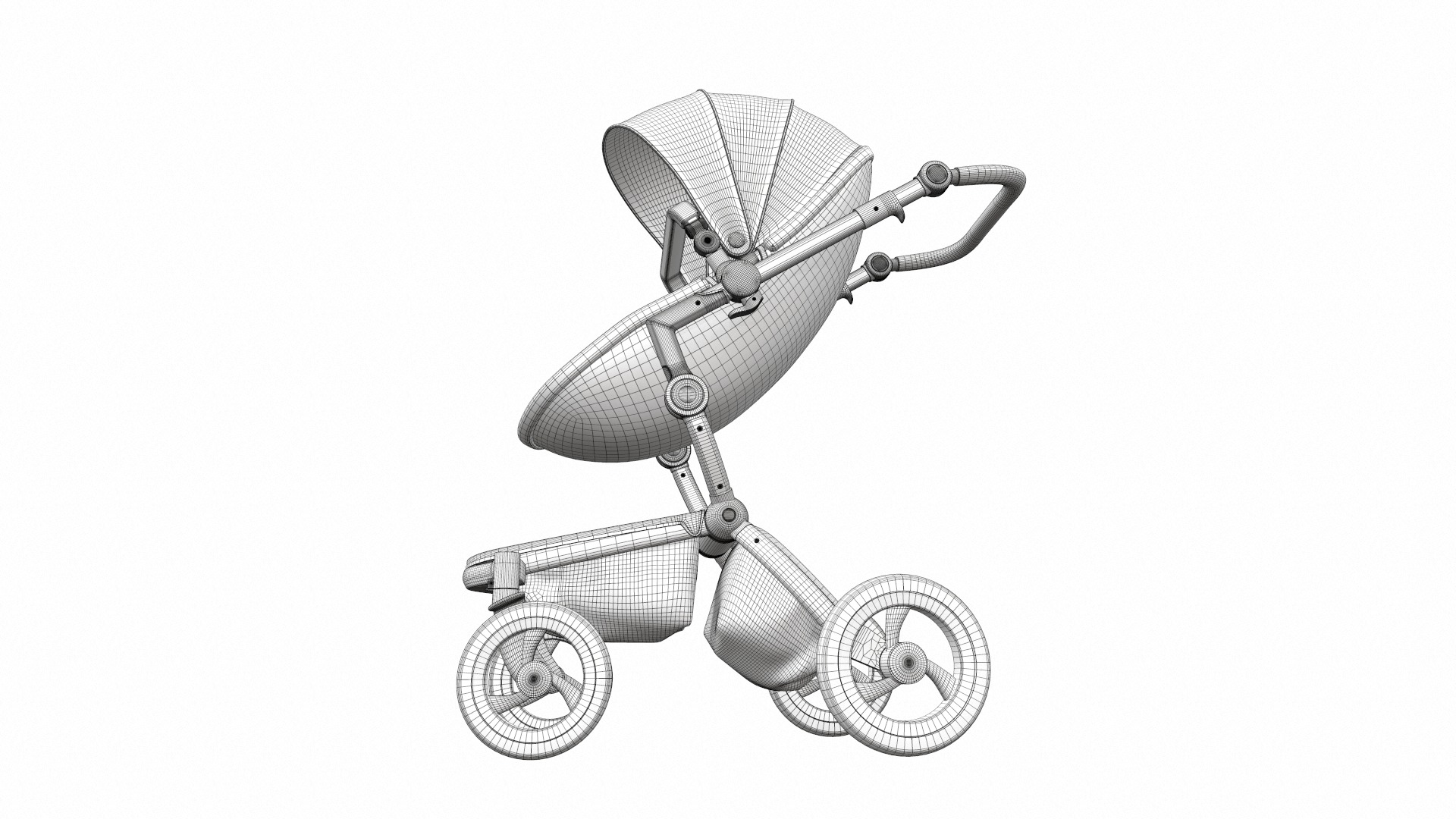 Baby stroller set 12 3D Model Collection_48