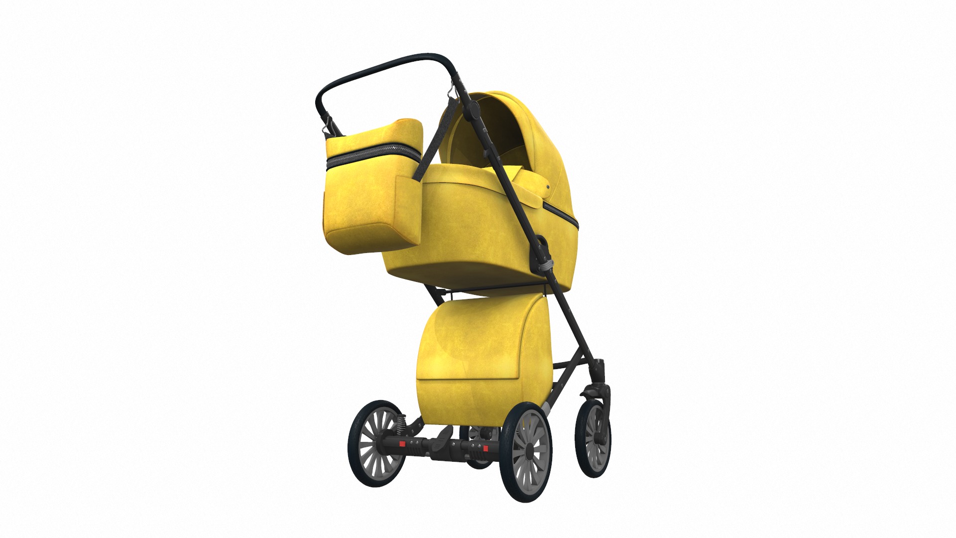 Baby stroller set 12 3D Model Collection_16
