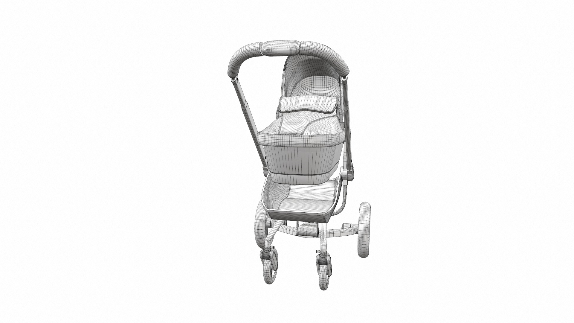Baby stroller set 12 3D Model Collection_37