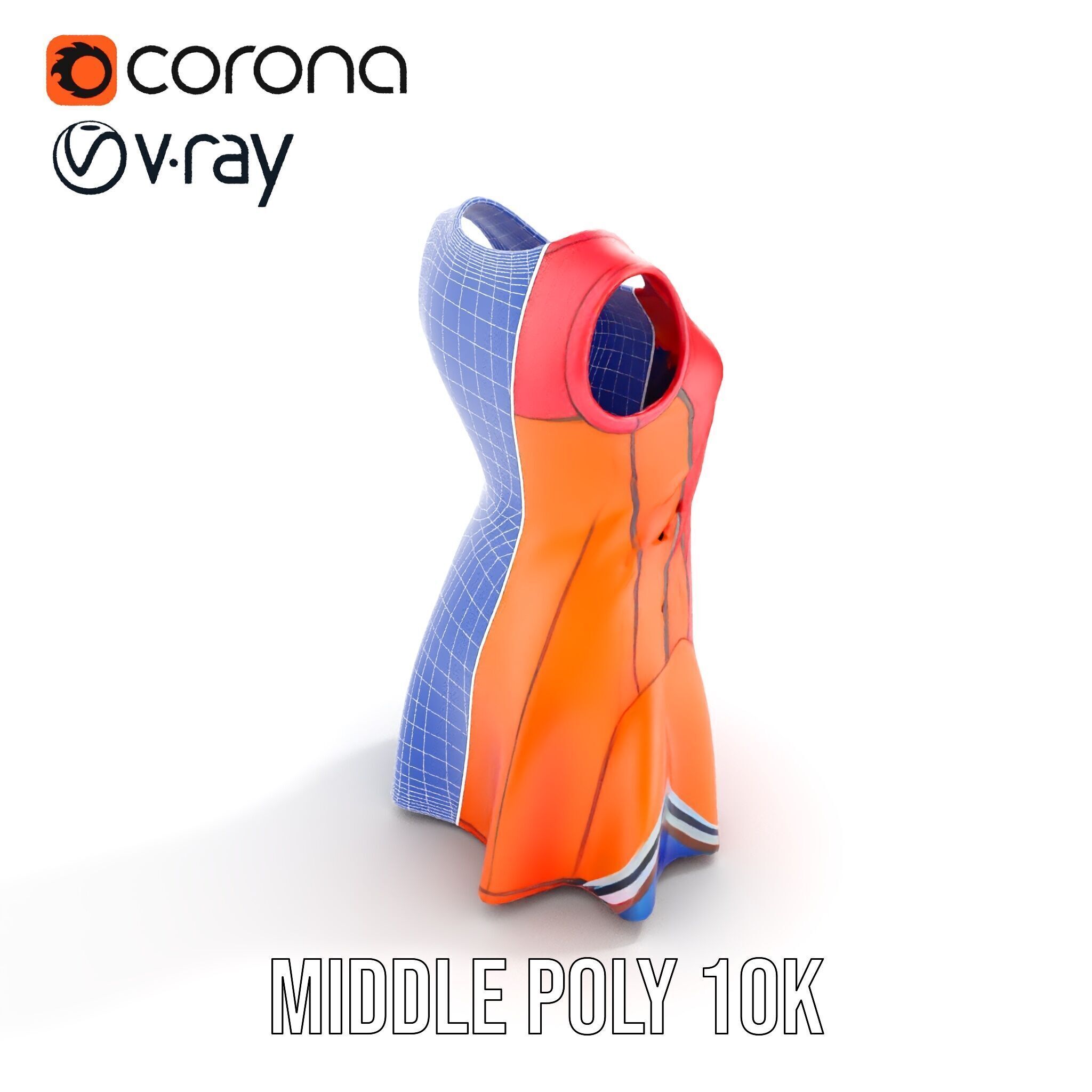 Athletic Dress Model Pack for Sportswear Designs Low-poly 3D model_25