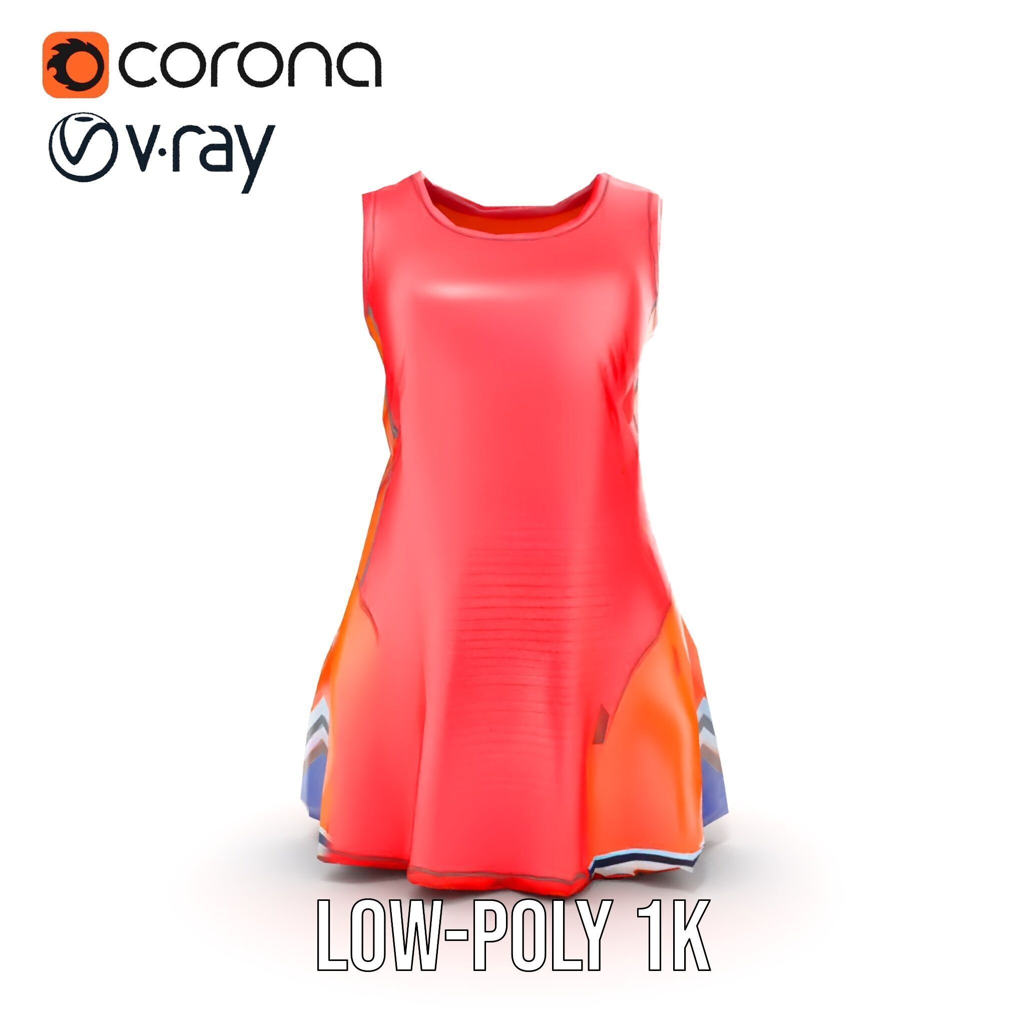 Athletic Dress Model Pack for Sportswear Designs Low-poly 3D model_18