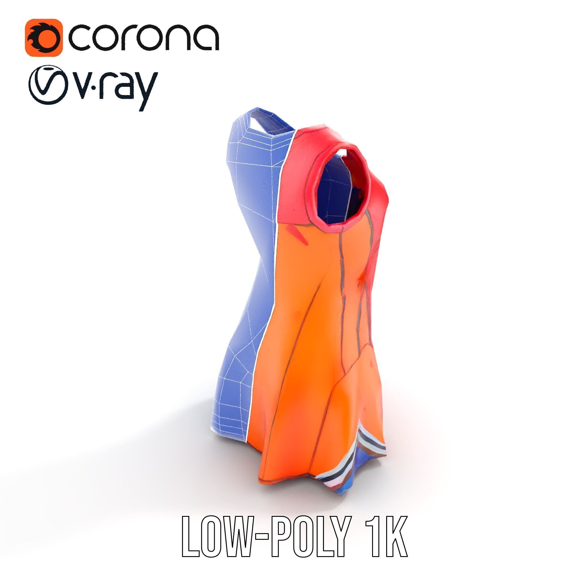 Athletic Dress Model Pack for Sportswear Designs Low-poly 3D model_28