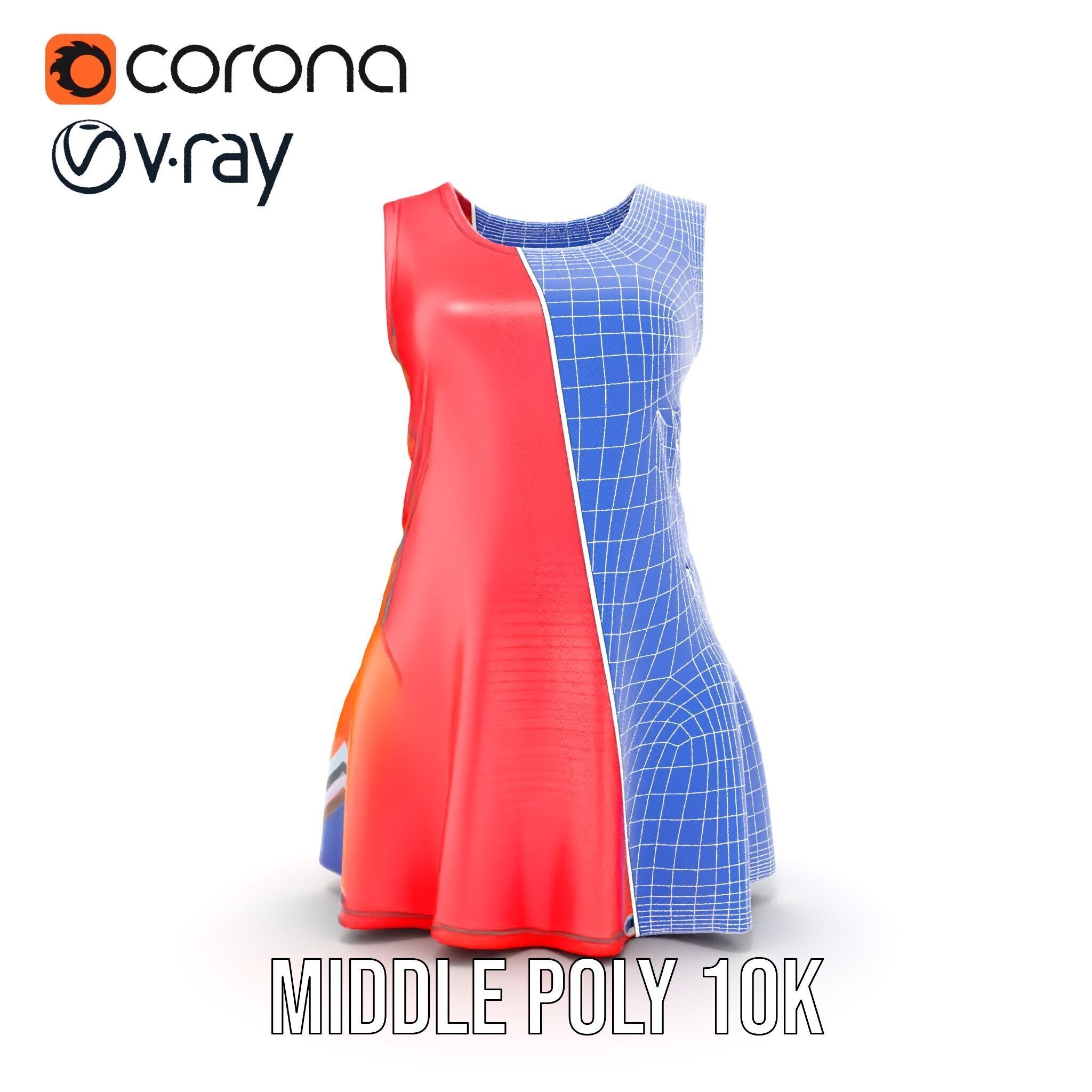 Athletic Dress Model Pack for Sportswear Designs Low-poly 3D model_30