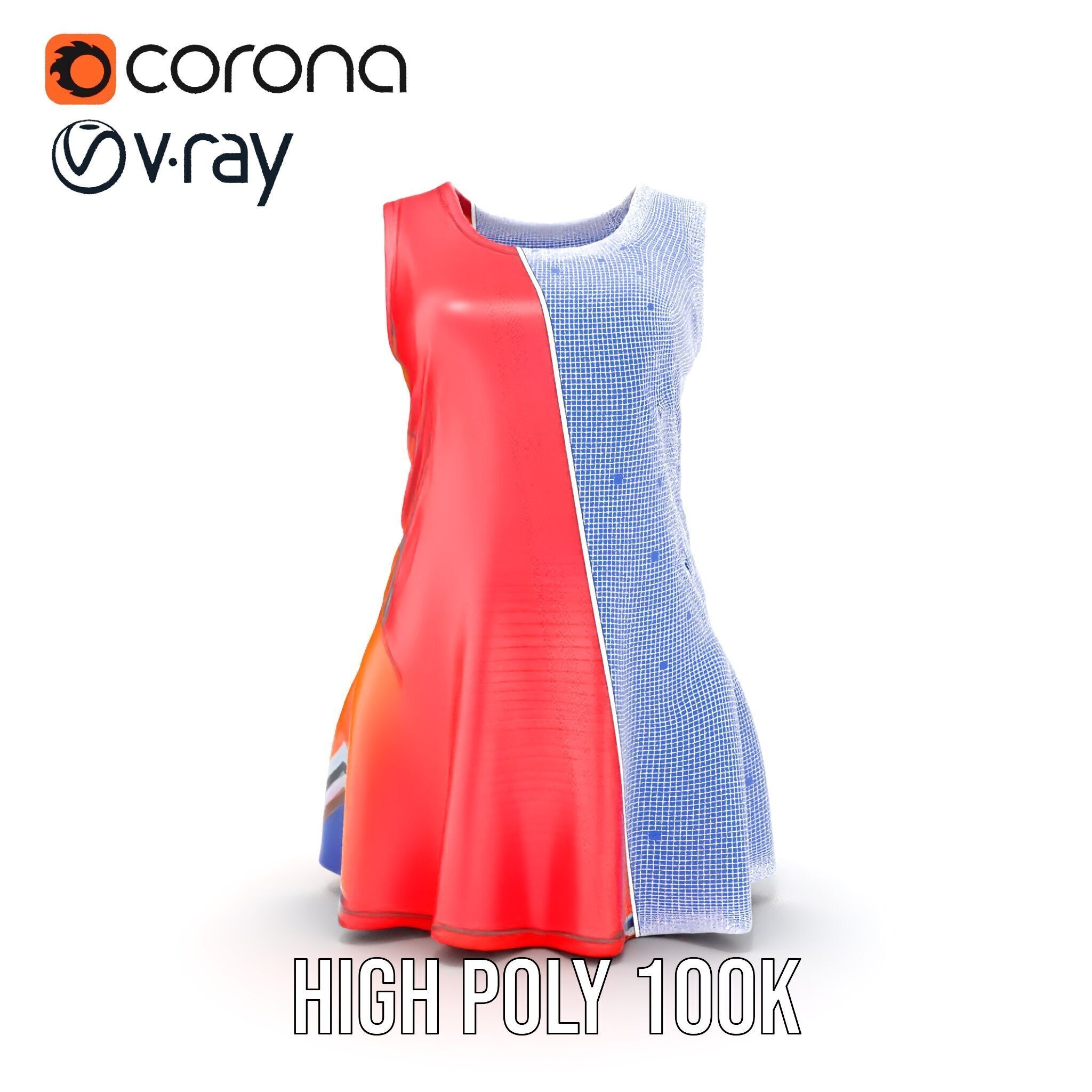 Athletic Dress Model Pack for Sportswear Designs Low-poly 3D model_38