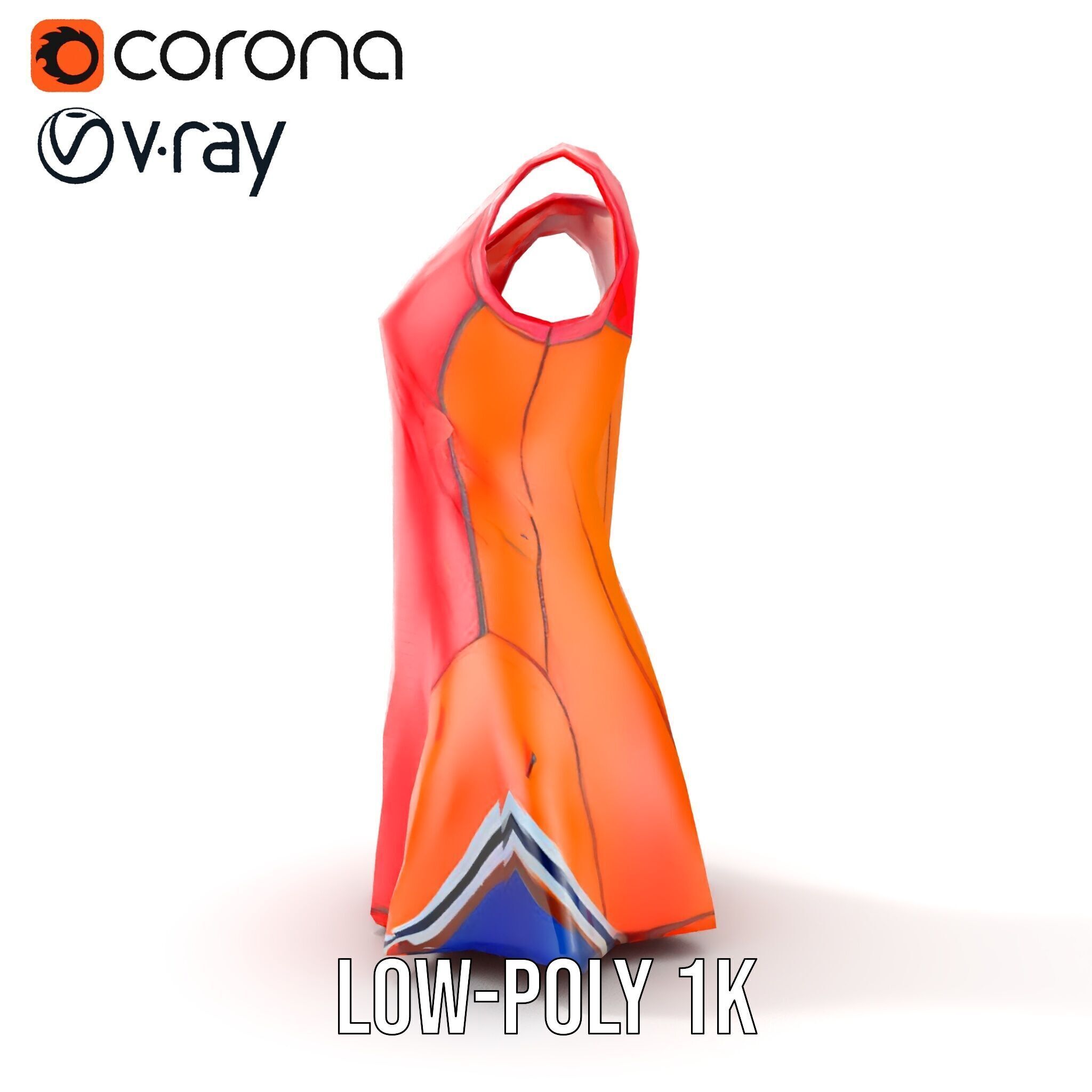 Athletic Dress Model Pack for Sportswear Designs Low-poly 3D model_10