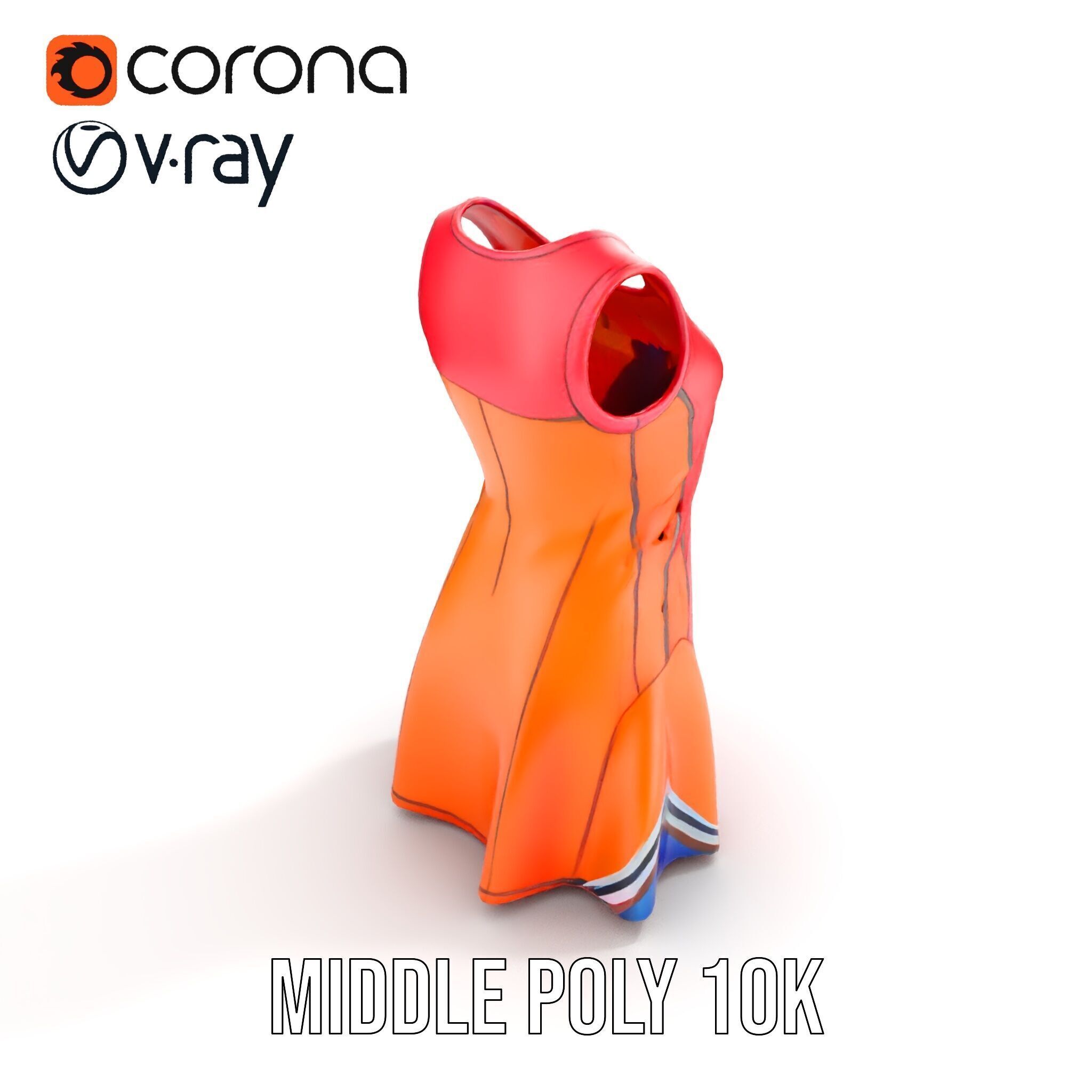 Athletic Dress Model Pack for Sportswear Designs Low-poly 3D model_9