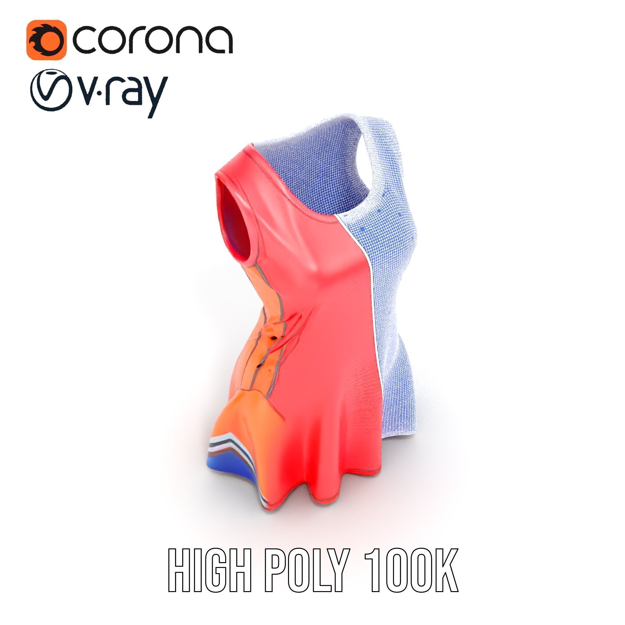 Athletic Dress Model Pack for Sportswear Designs Low-poly 3D model_29