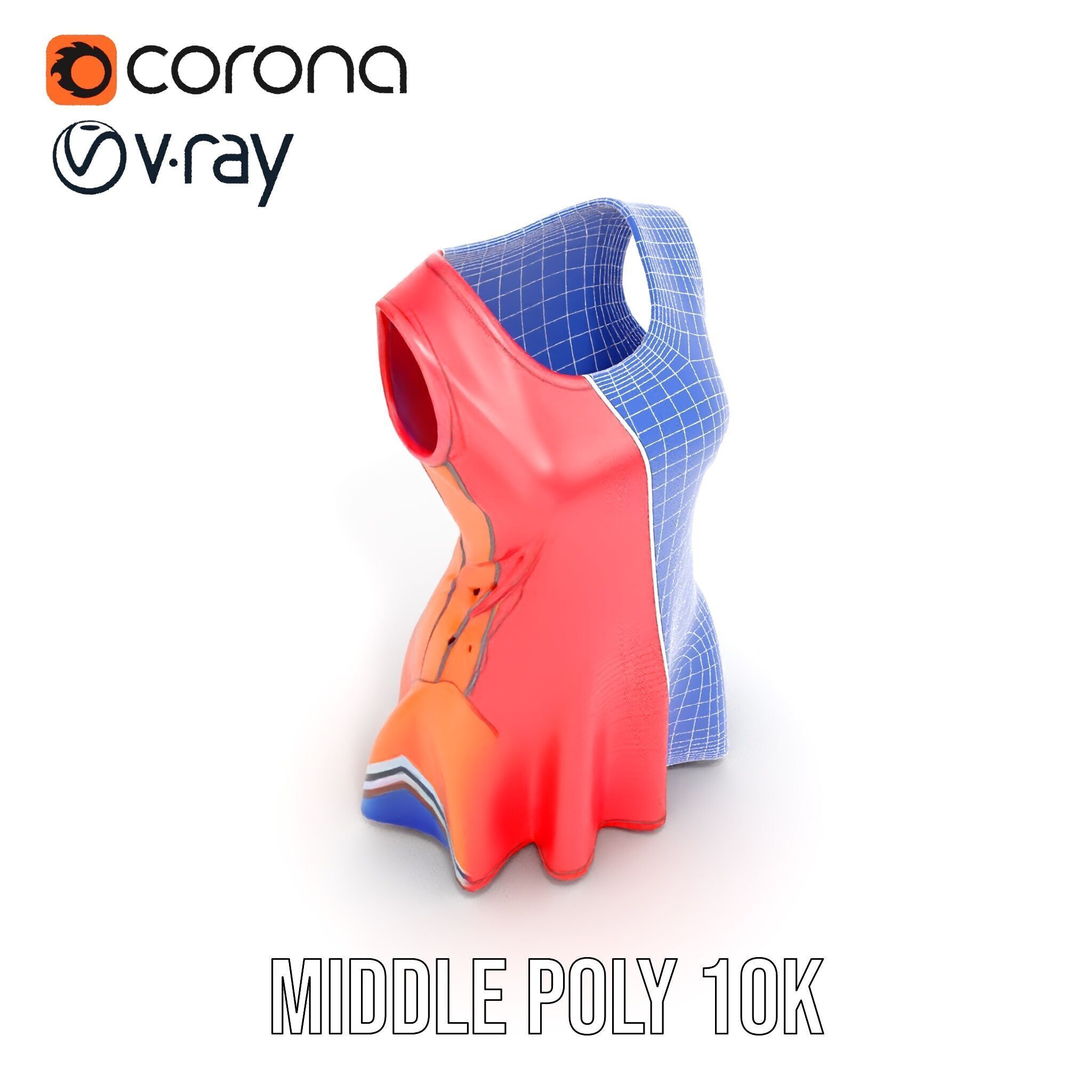 Athletic Dress Model Pack for Sportswear Designs Low-poly 3D model_22