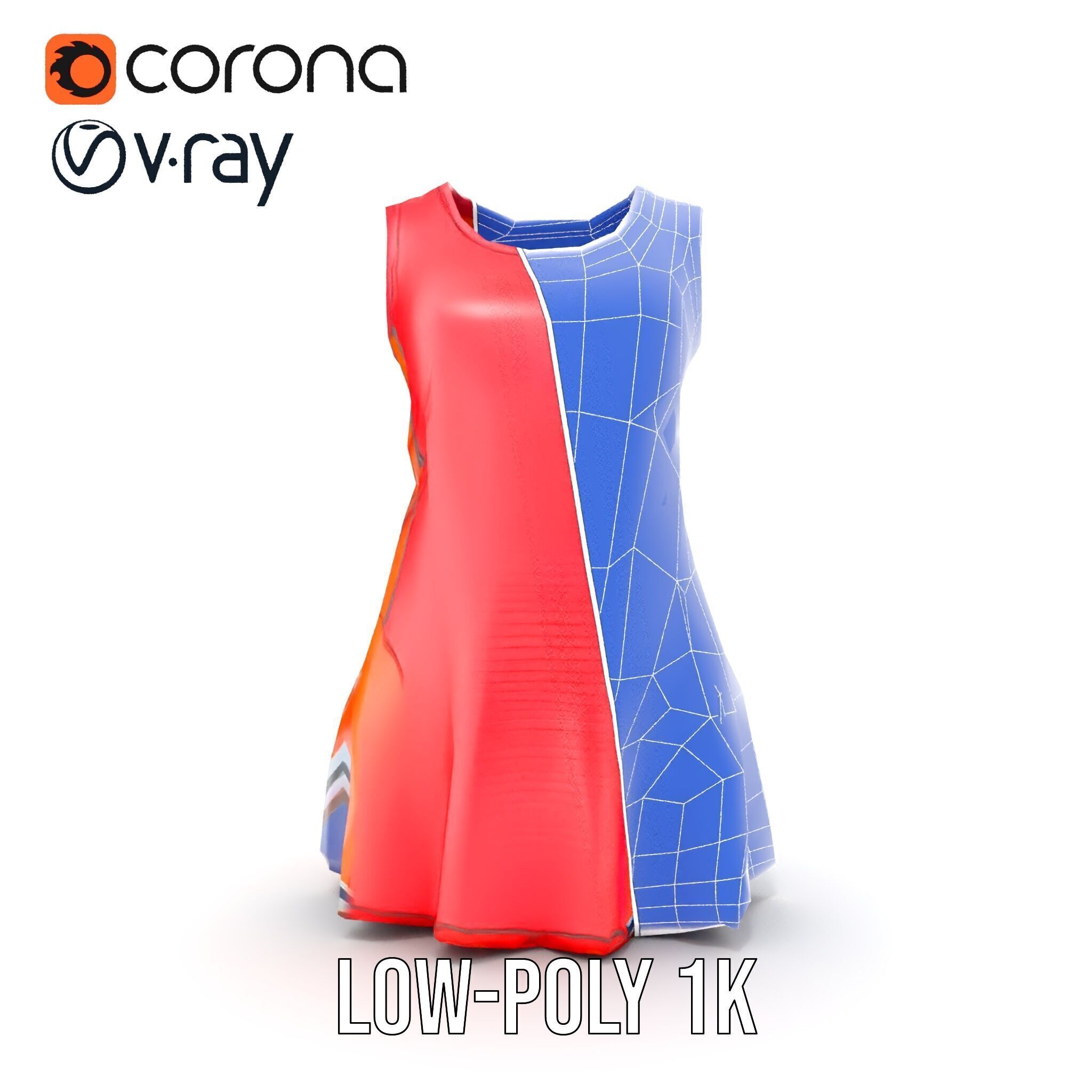 Athletic Dress Model Pack for Sportswear Designs Low-poly 3D model_31