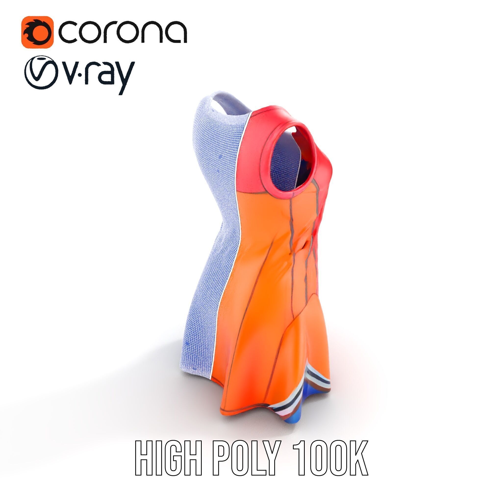 Athletic Dress Model Pack for Sportswear Designs Low-poly 3D model_35