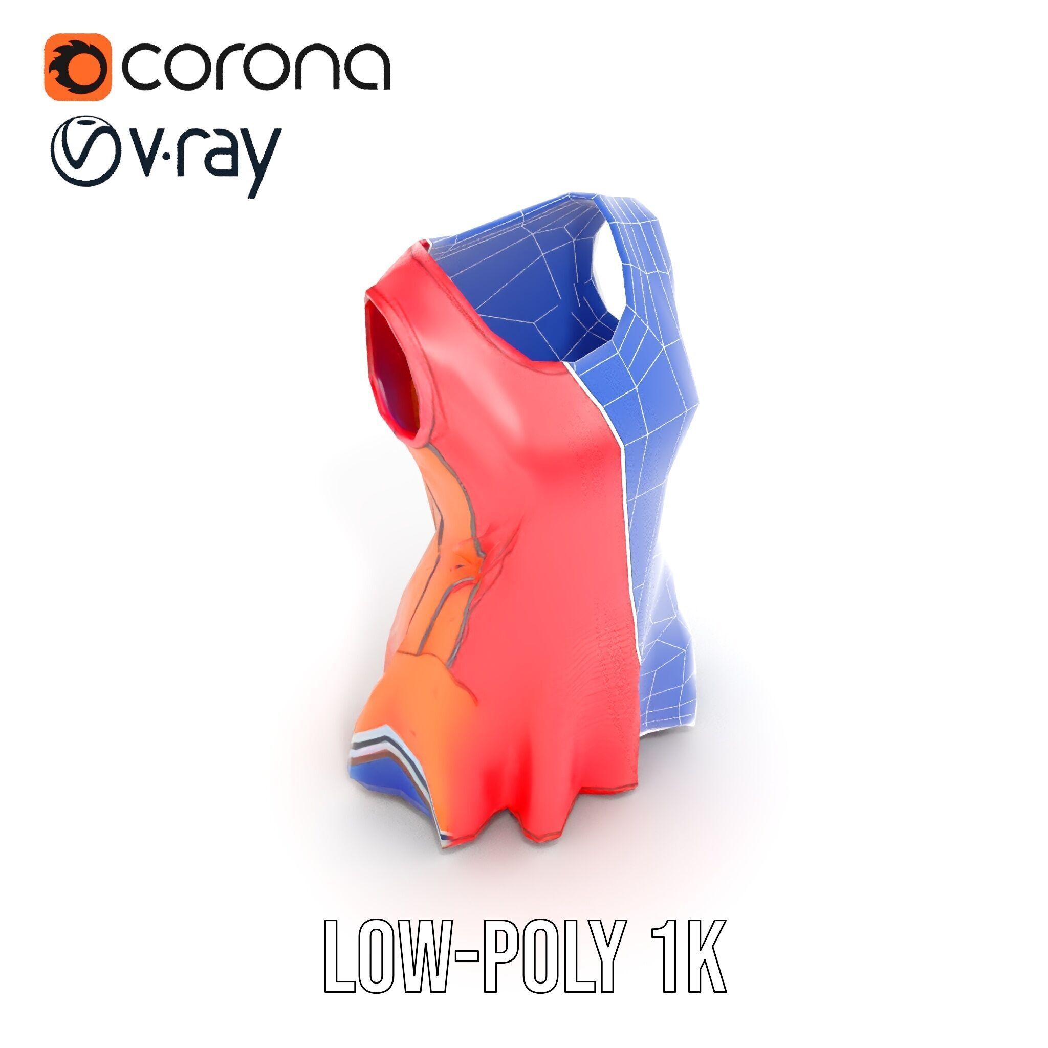 Athletic Dress Model Pack for Sportswear Designs Low-poly 3D model_20