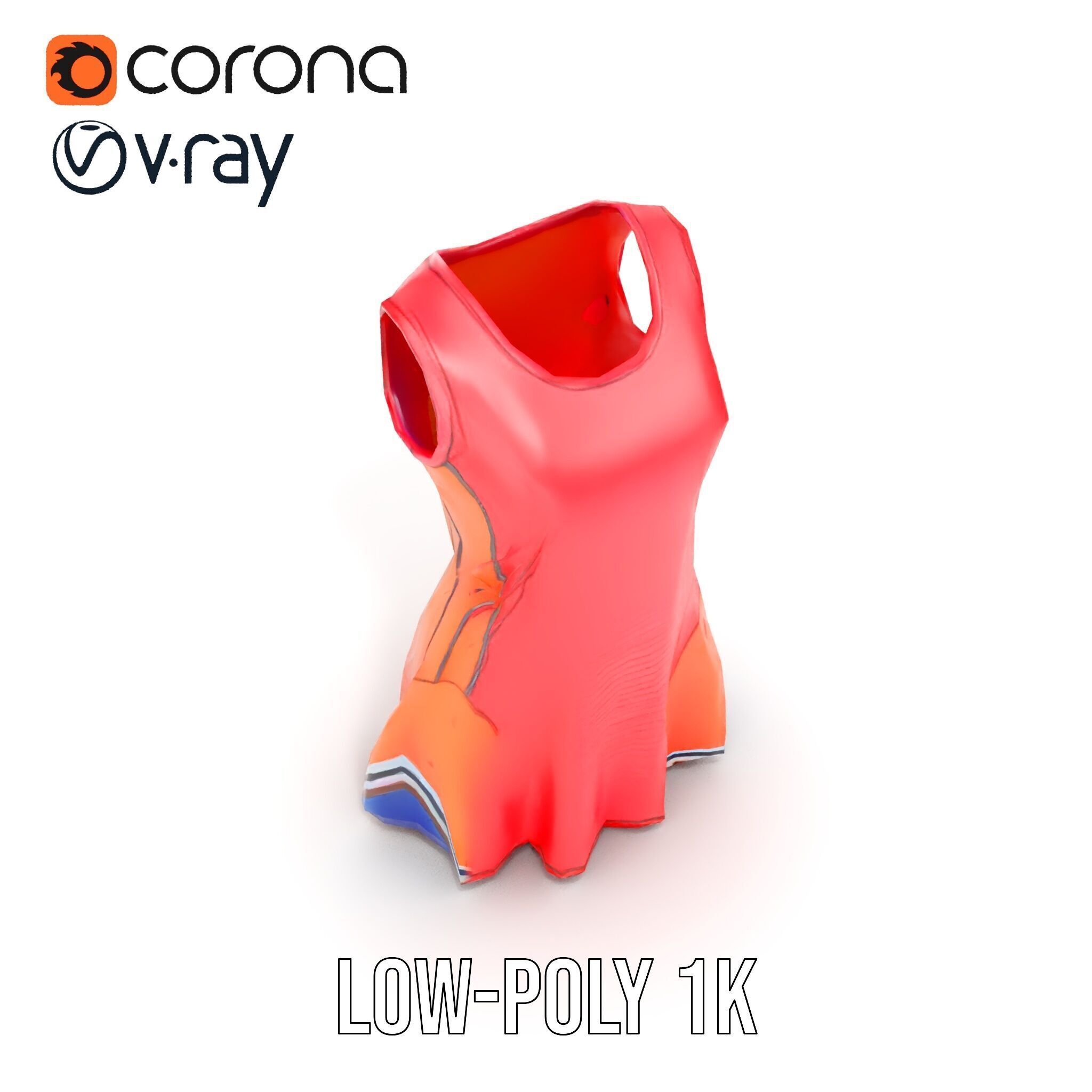 Athletic Dress Model Pack for Sportswear Designs Low-poly 3D model_13