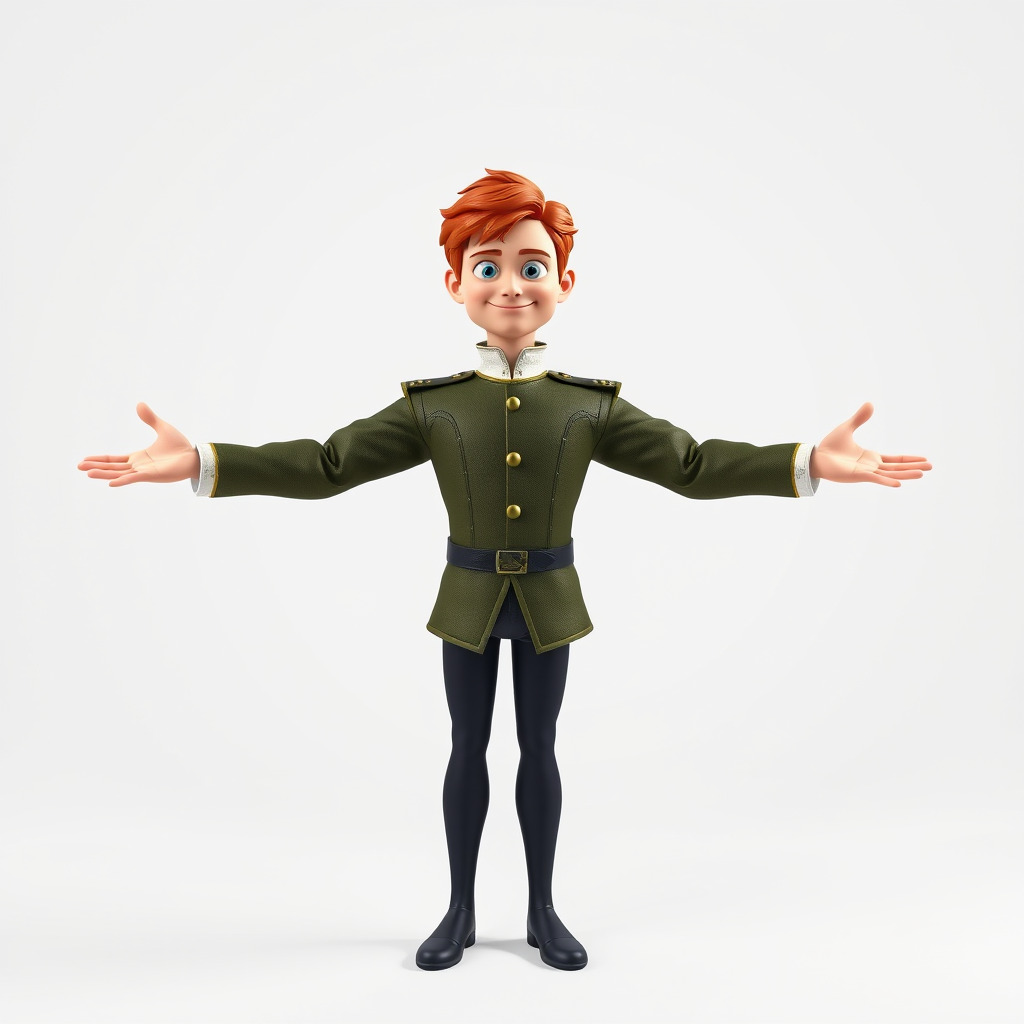 Animated Young Guard Character Rigged and Animated Low-poly 3D model_2