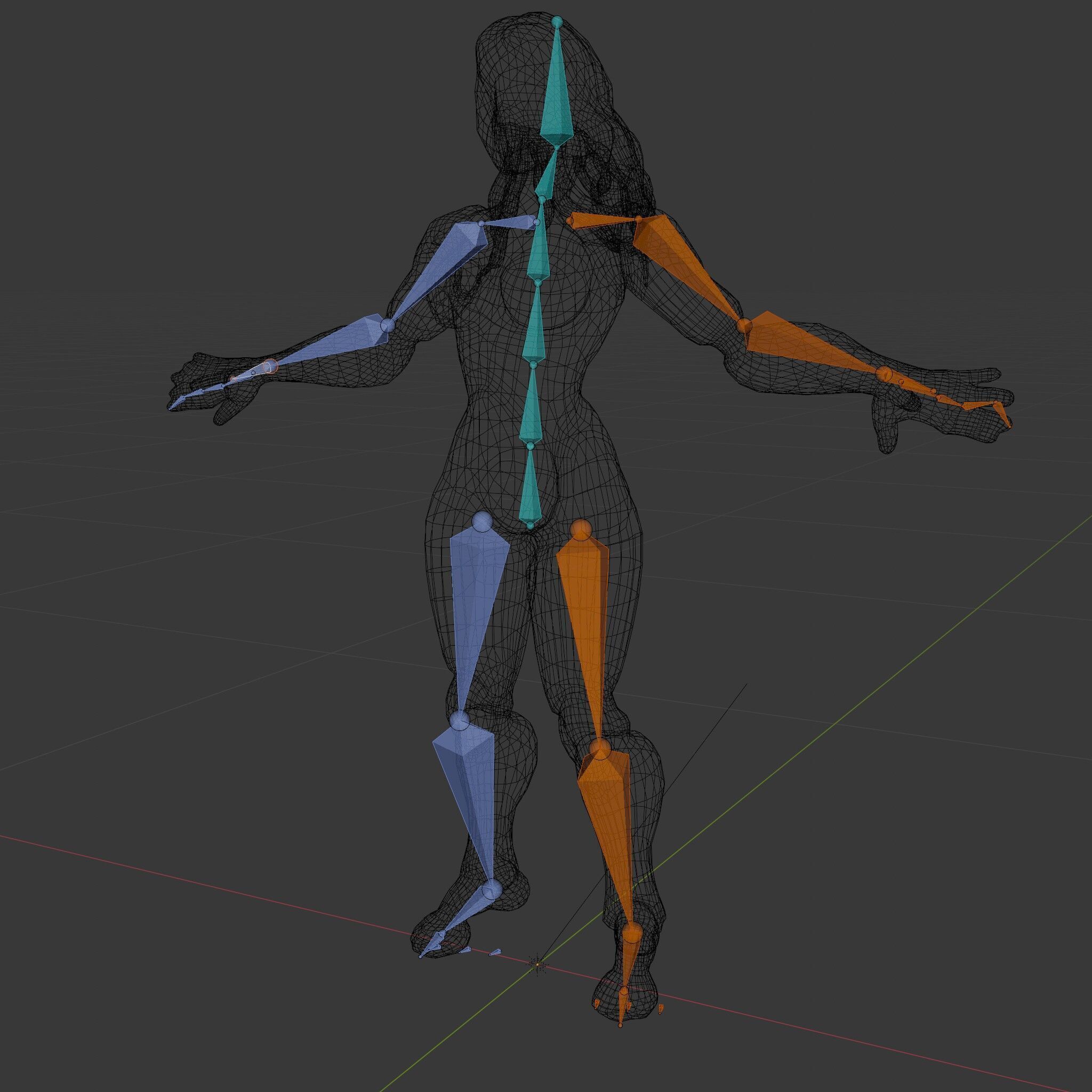 Cyber Warrior Futuristic Female Rigged and Animated D Charact... Low-poly 3D model_6