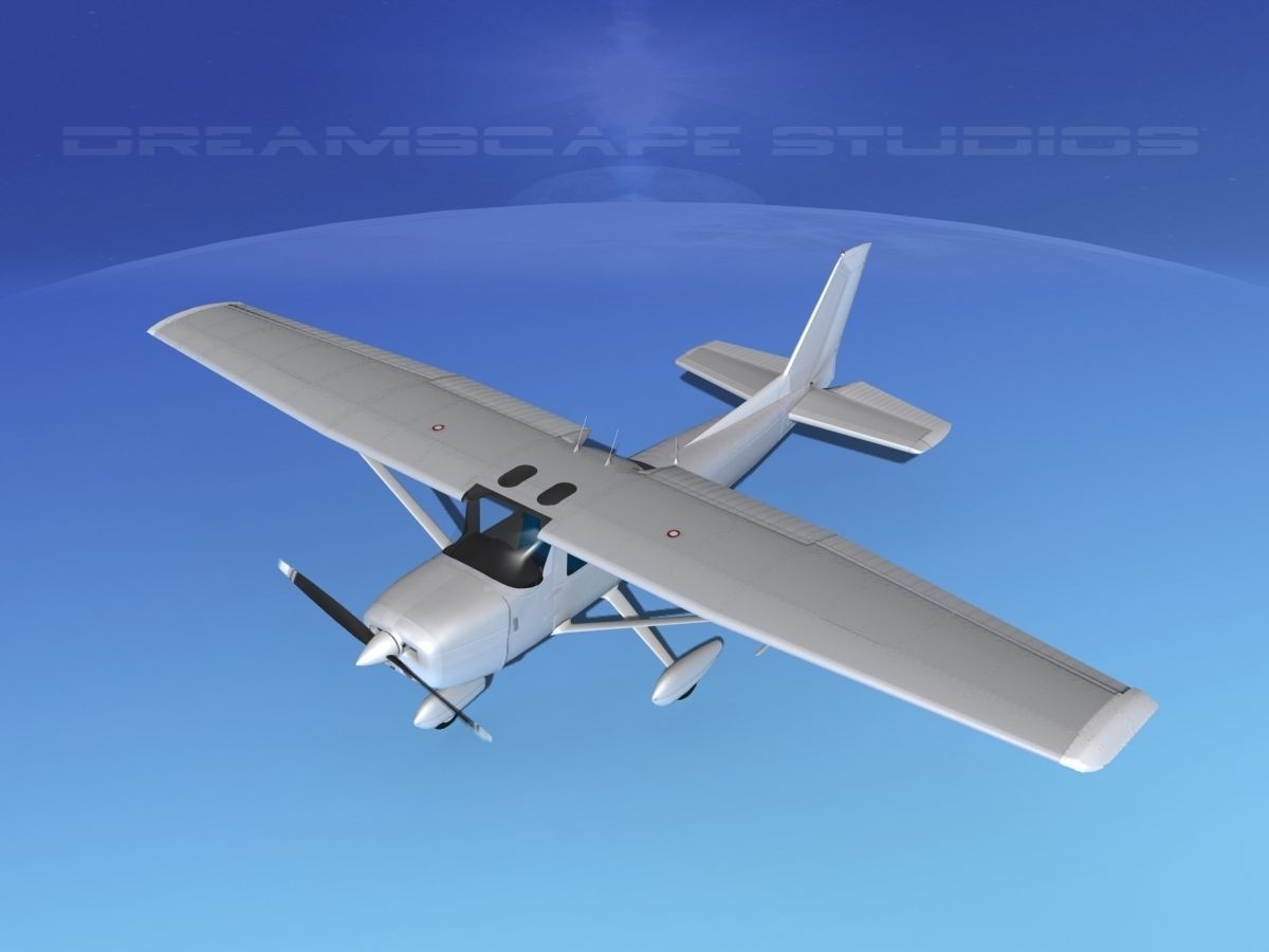 Cessna 152 Aerobat Bare Metal 3D model_10