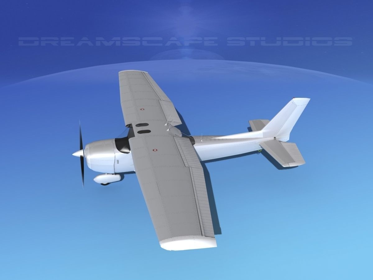 Cessna 152 Aerobat Bare Metal 3D model_9
