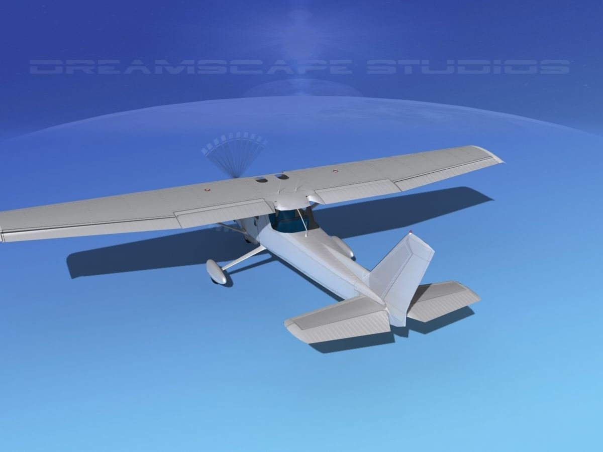 Cessna 152 Aerobat Bare Metal 3D model_7