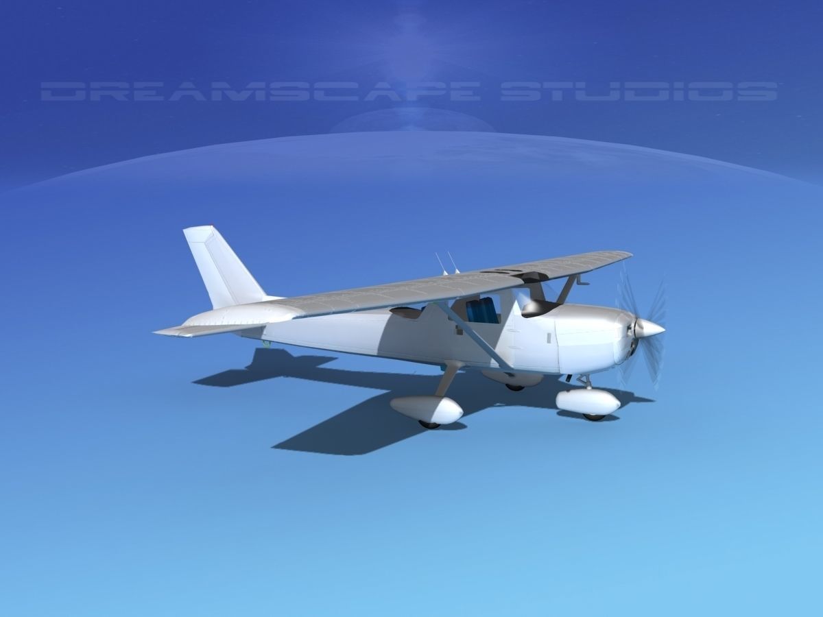 Cessna 152 Aerobat Bare Metal 3D model_3