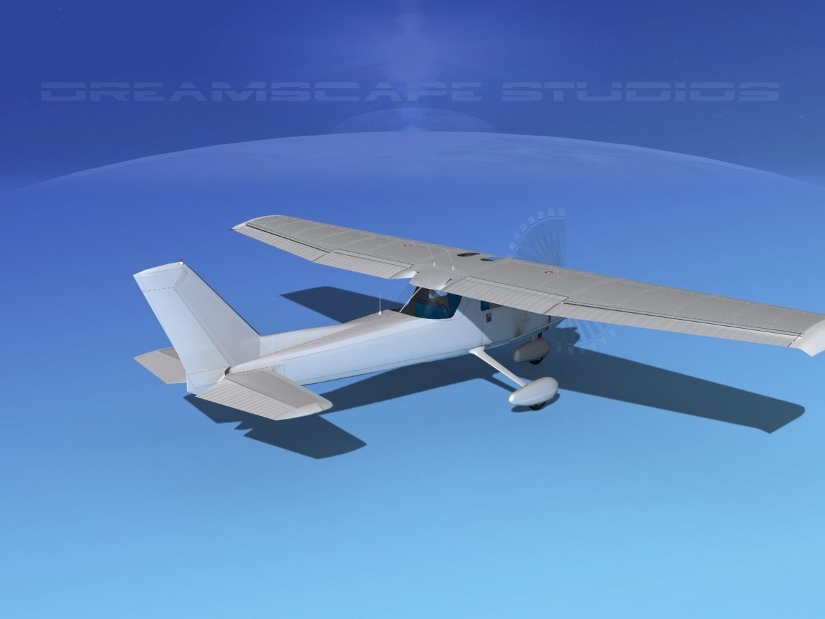 Cessna 152 Aerobat Bare Metal 3D model_5