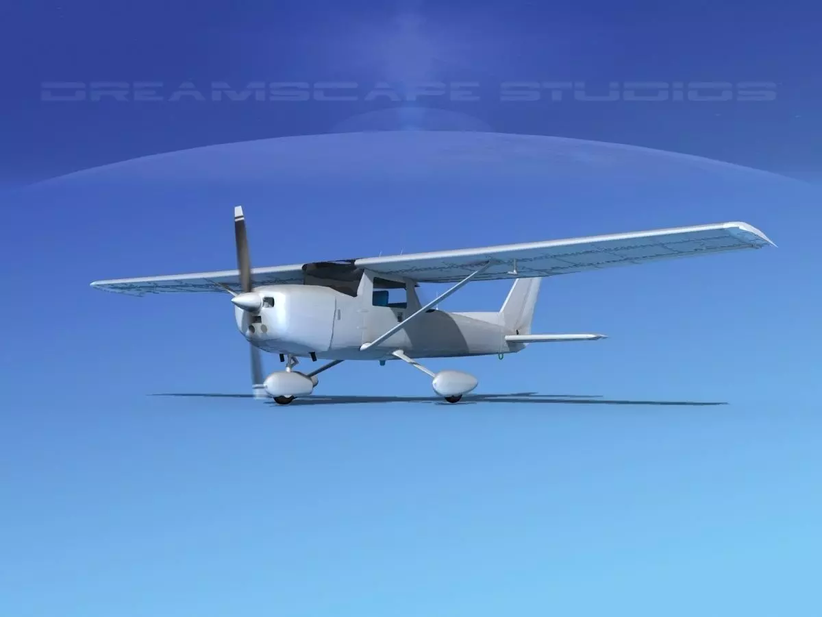 Cessna 152 Aerobat Bare Metal 3D model_0