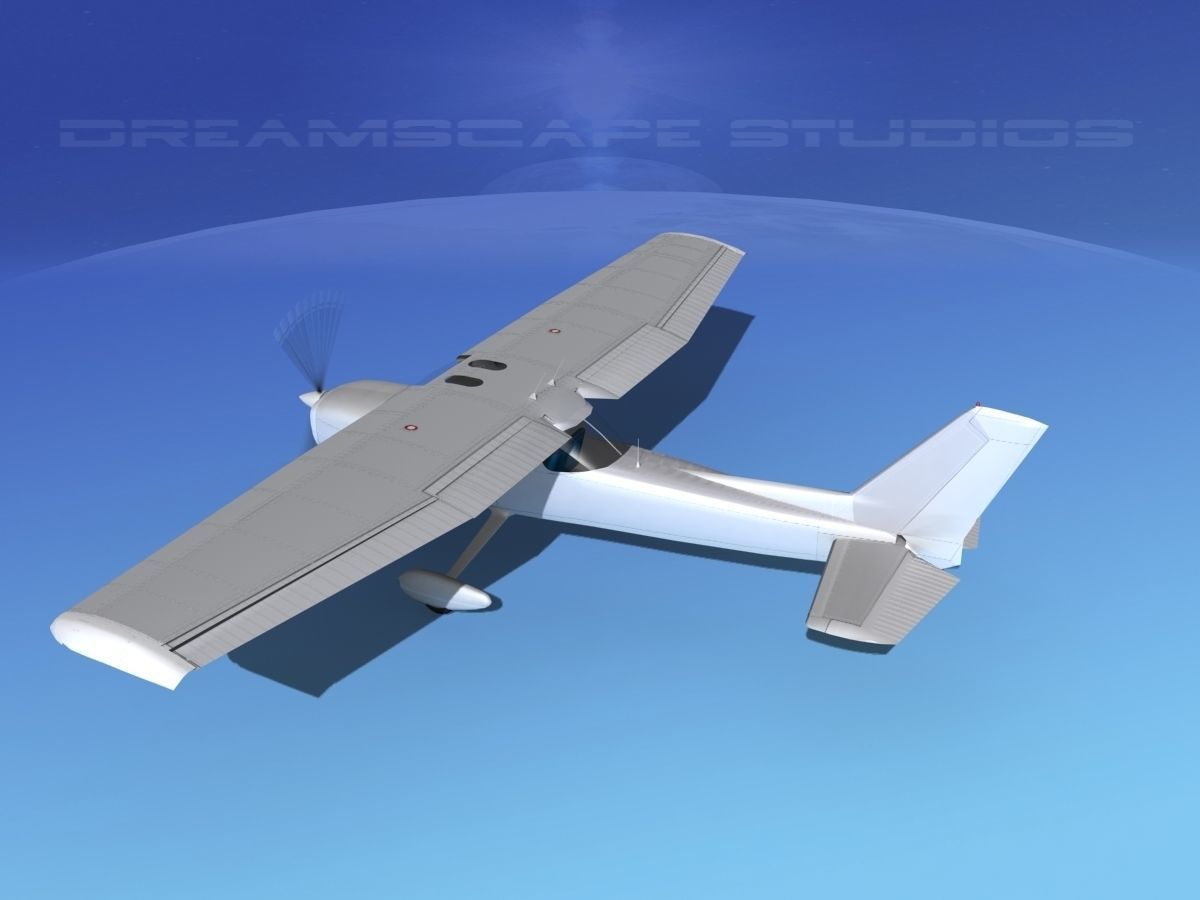 Cessna 152 Aerobat Bare Metal 3D model_8