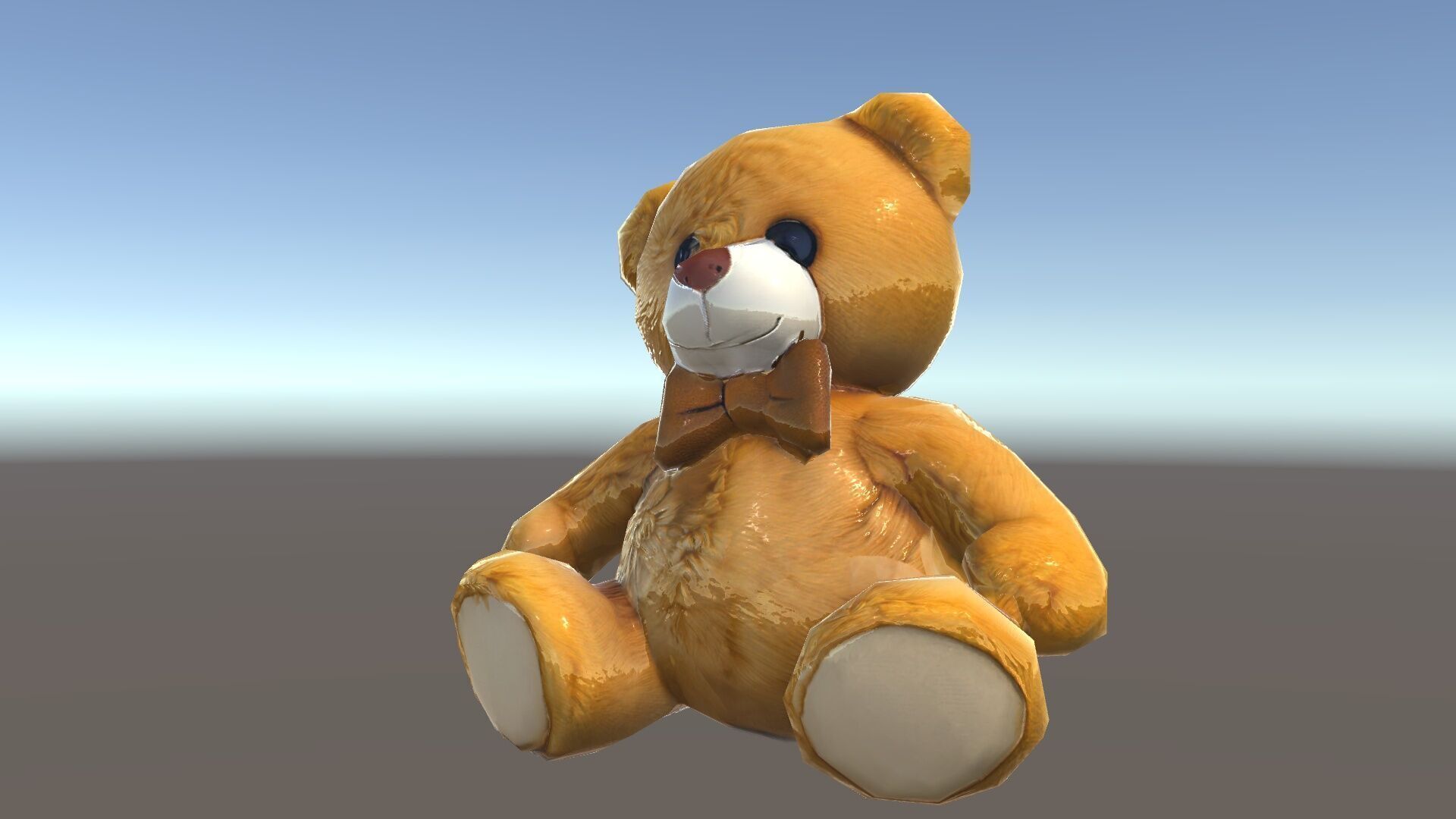 Fluffy Teddy Bear with Bow Model Pack Low-poly 3D model_34
