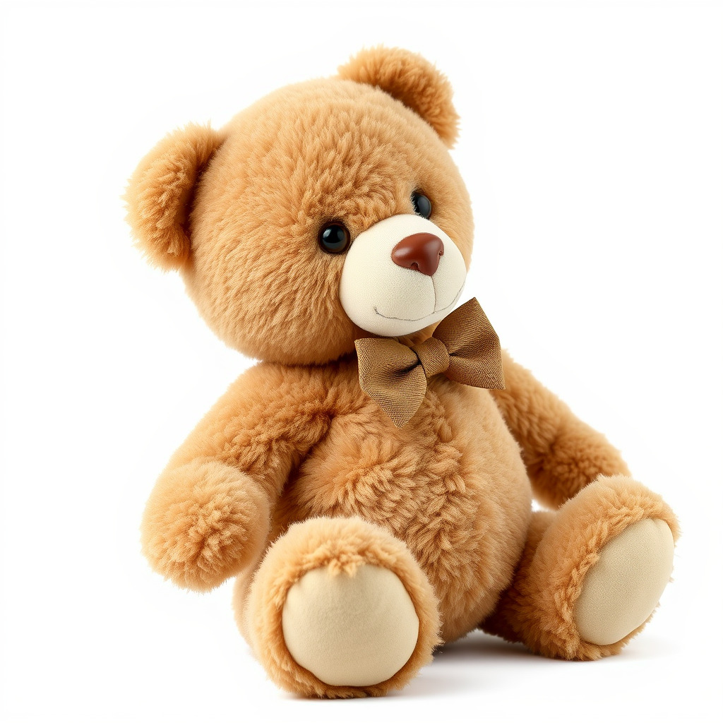 Fluffy Teddy Bear with Bow Model Pack Low-poly 3D model_2