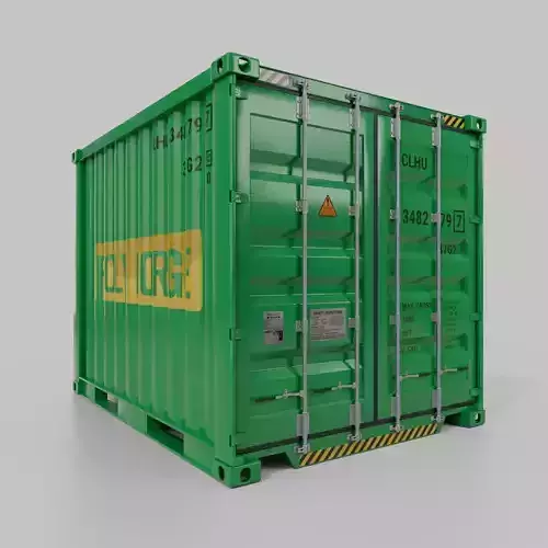 10ft Shipping Container - Customizable - Interior and Exterior Low-poly 3D model