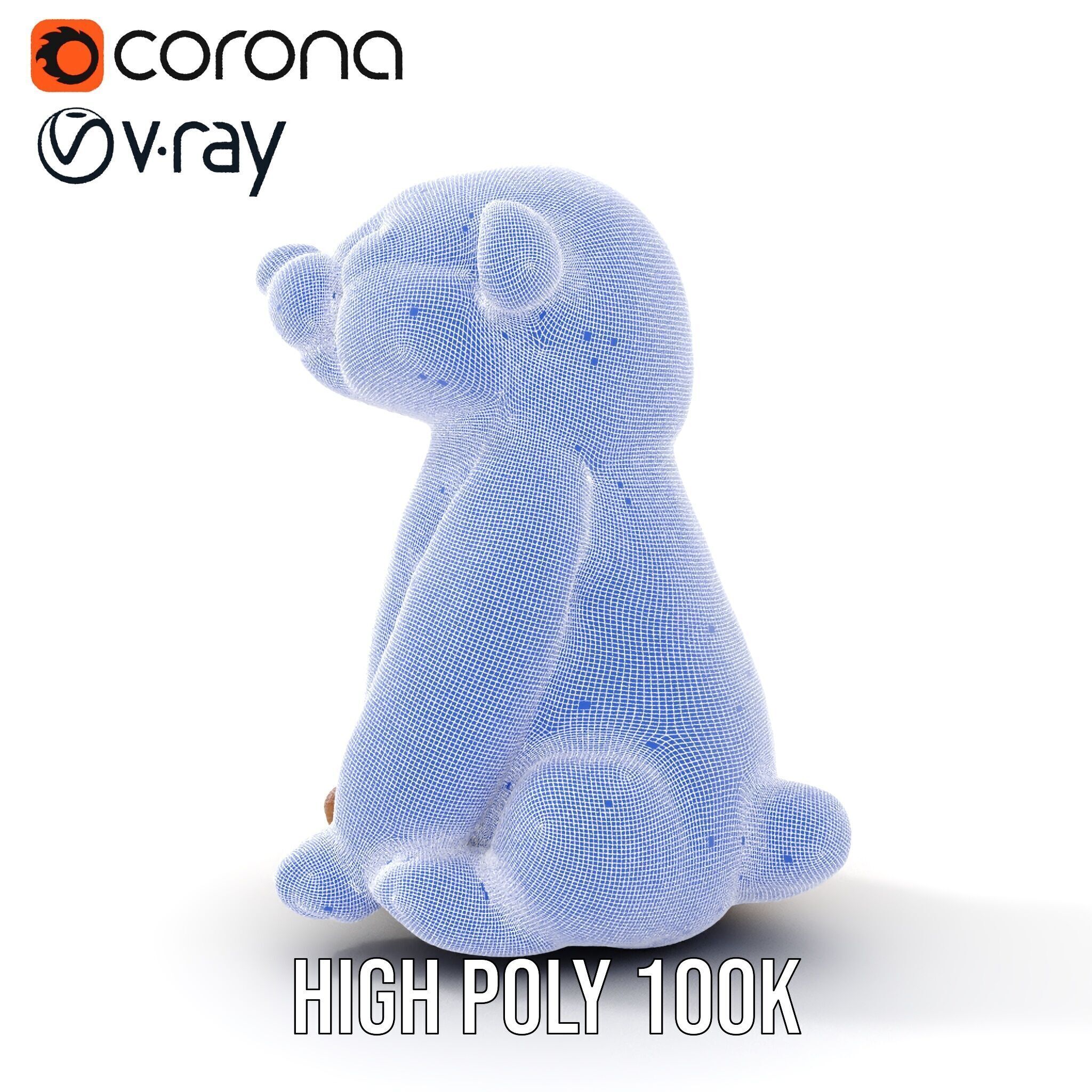 Cute Otter Plush Toy Model Pack Low-poly 3D model_35