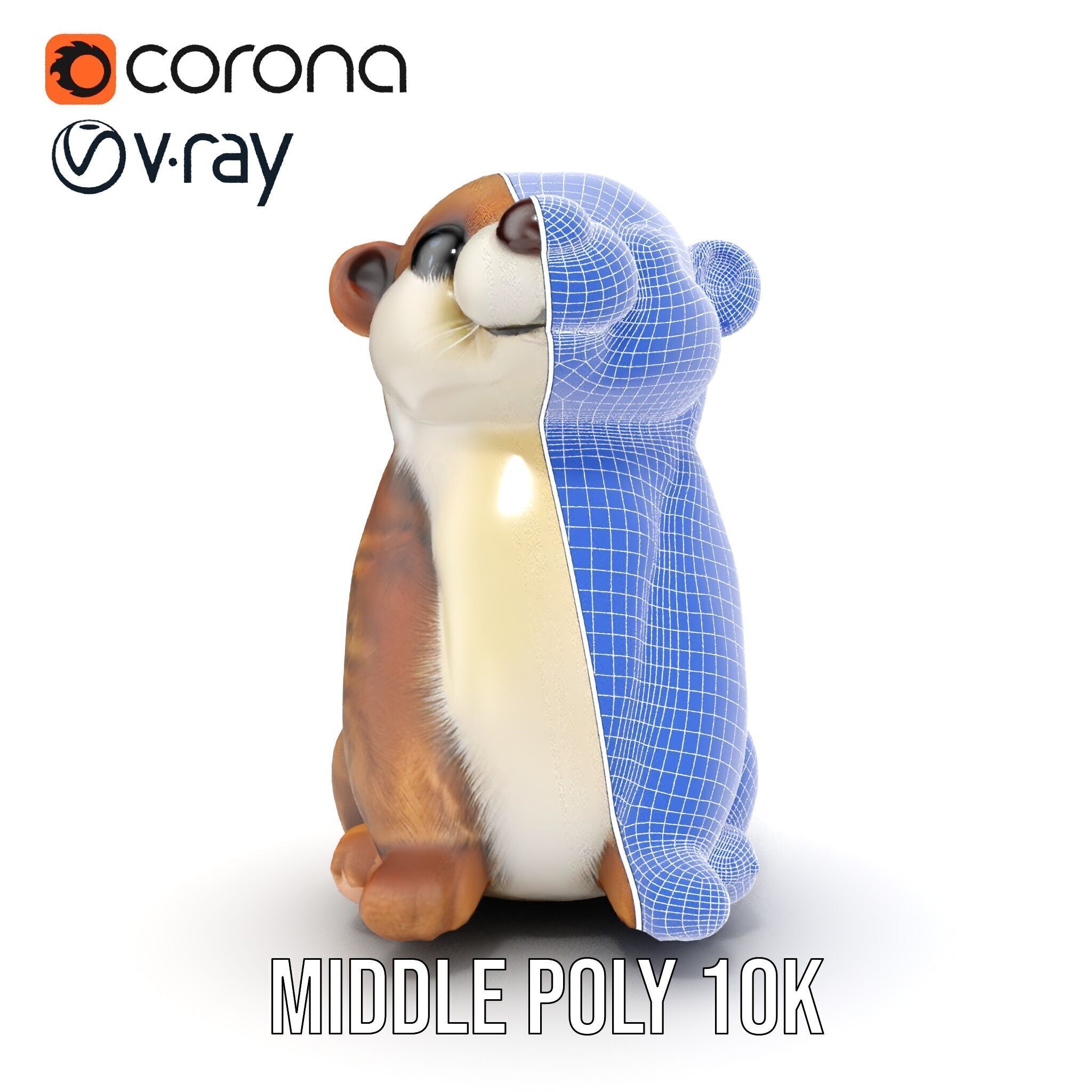 Cute Otter Plush Toy Model Pack Low-poly 3D model_31