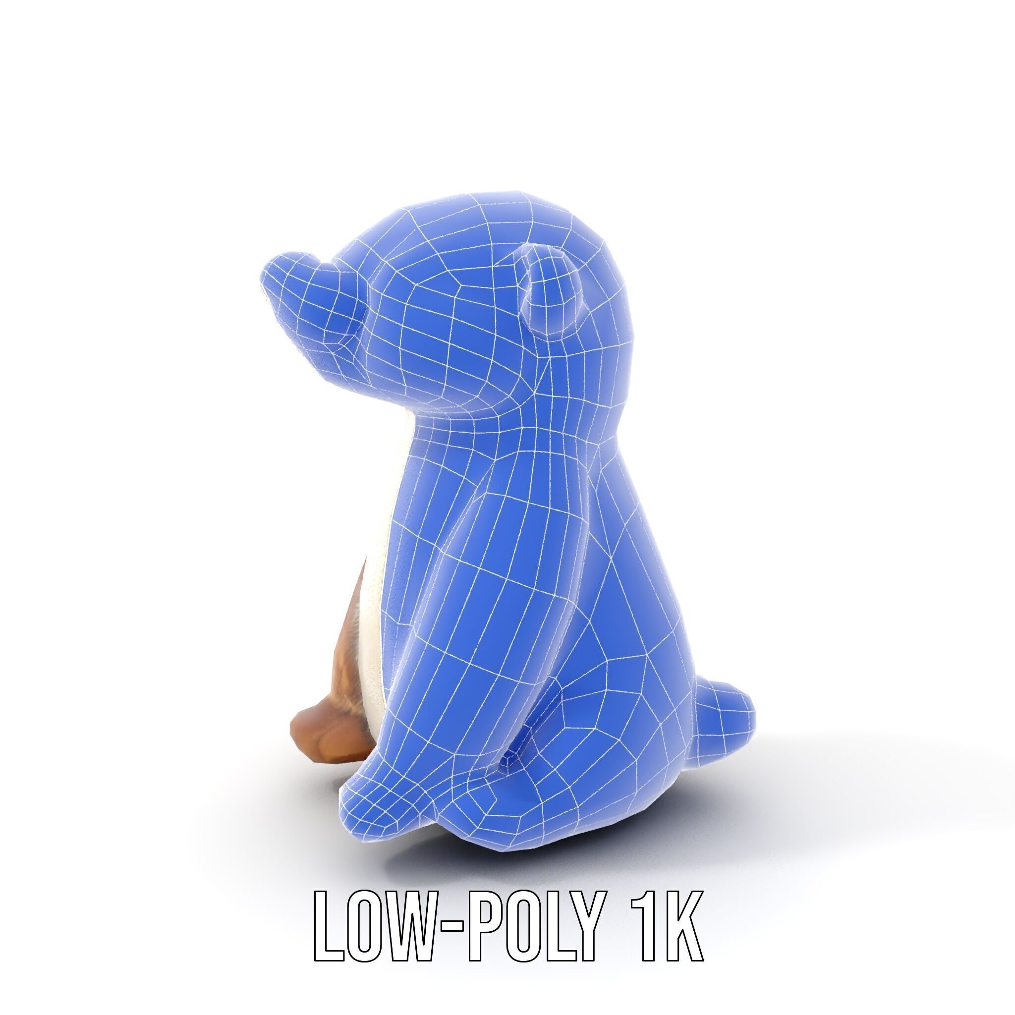 Cute Otter Plush Toy Model Pack Low-poly 3D model_29