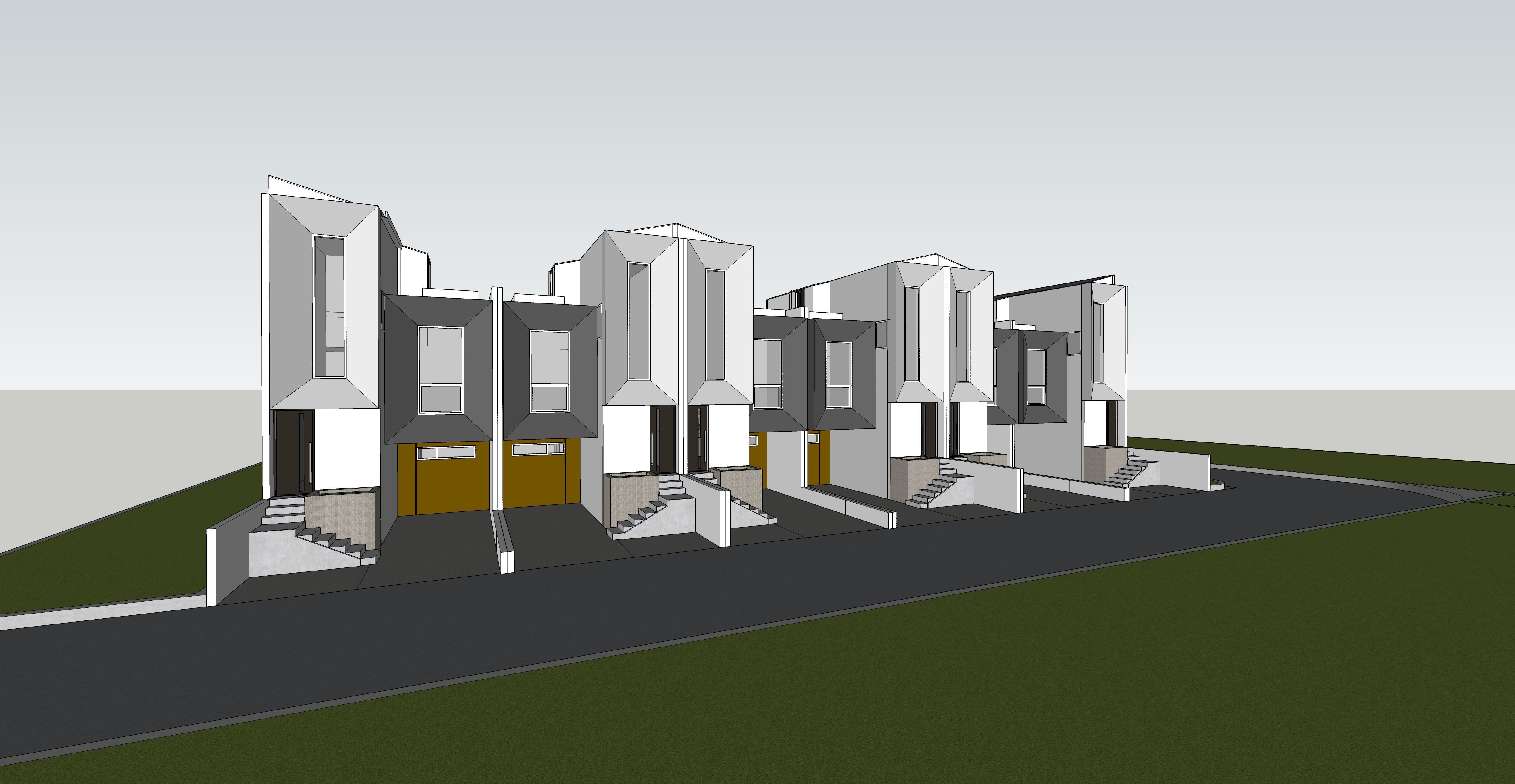 Modern House 3D Model 5 5 x 17 Meters Skp Lumion and DWG Files 3D model_4