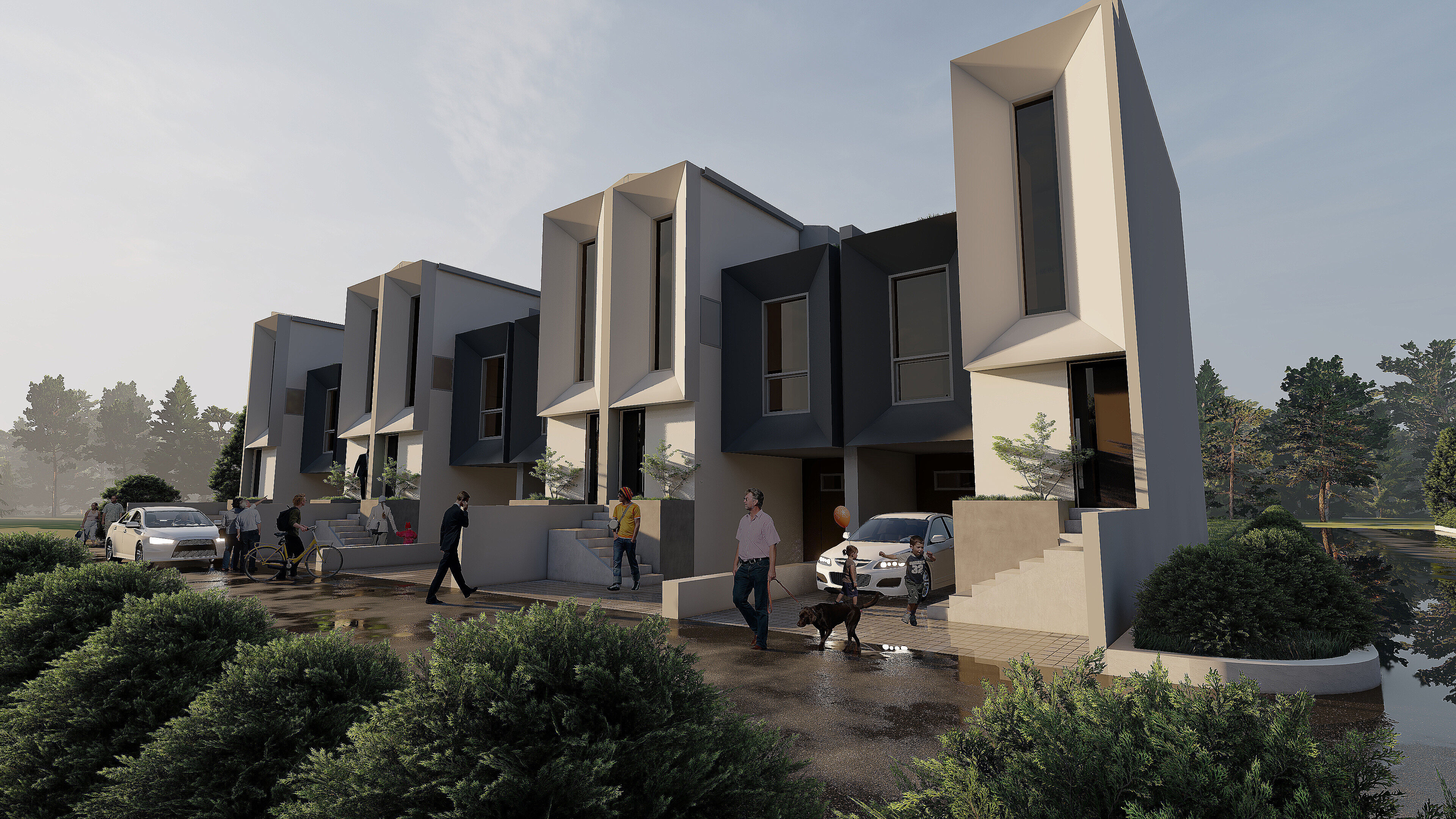 Modern House 3D Model 5 5 x 17 Meters Skp Lumion and DWG Files 3D model_1