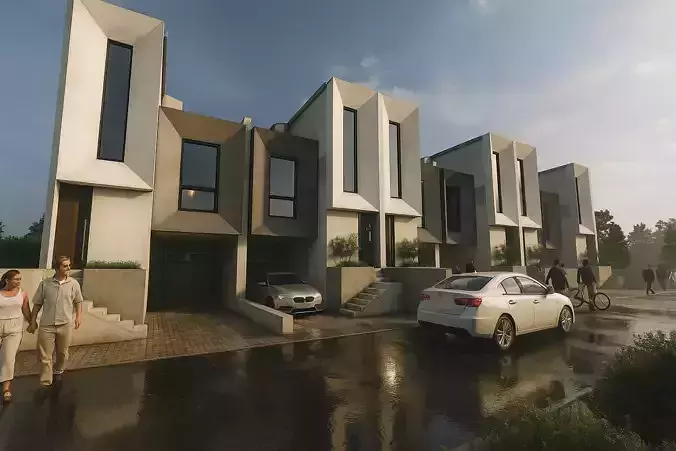 Modern House 3D Model 5 5 x 17 Meters Skp Lumion and DWG Files