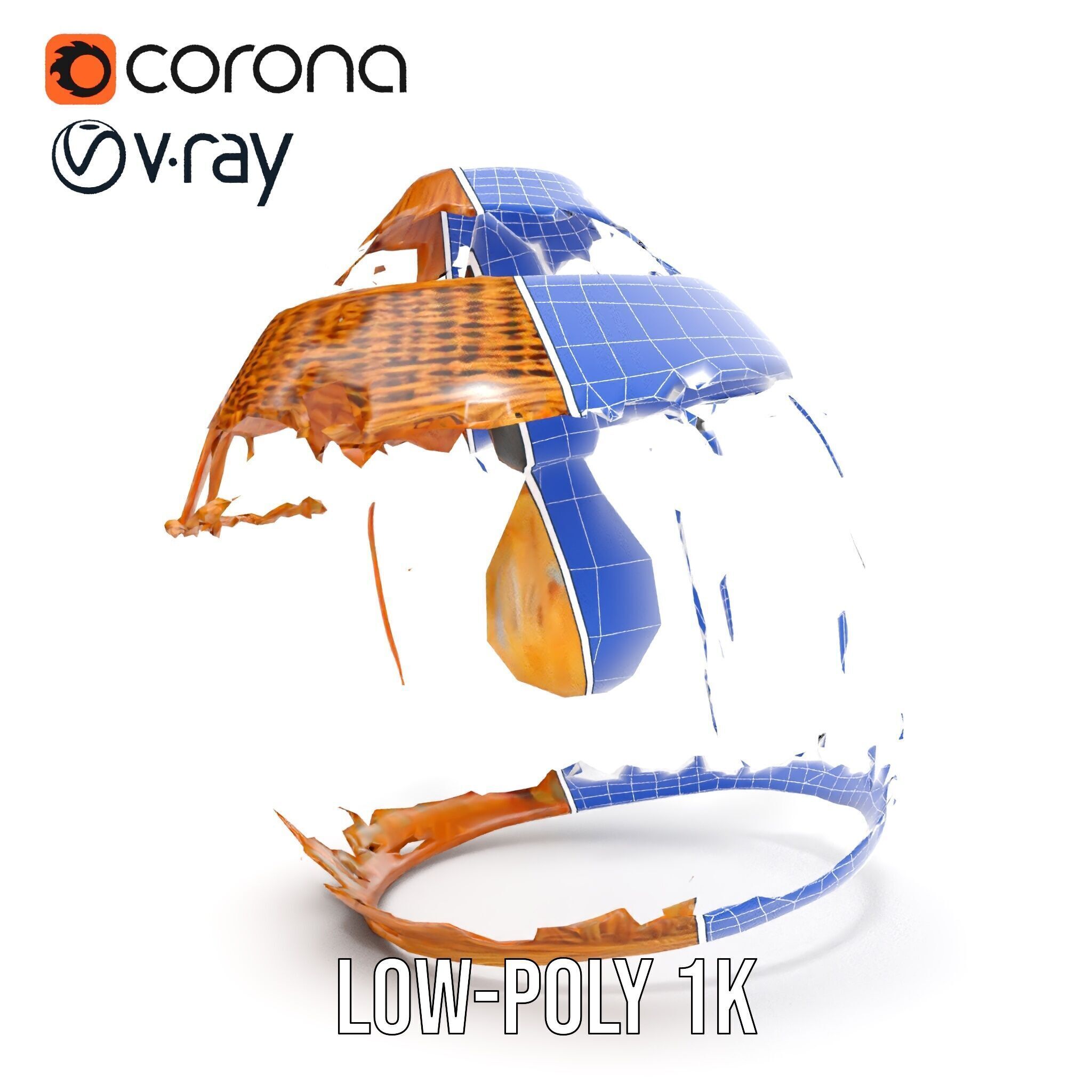 Wicker Basket Pendant Light Model Pack for Interiors Low-poly 3D model_10