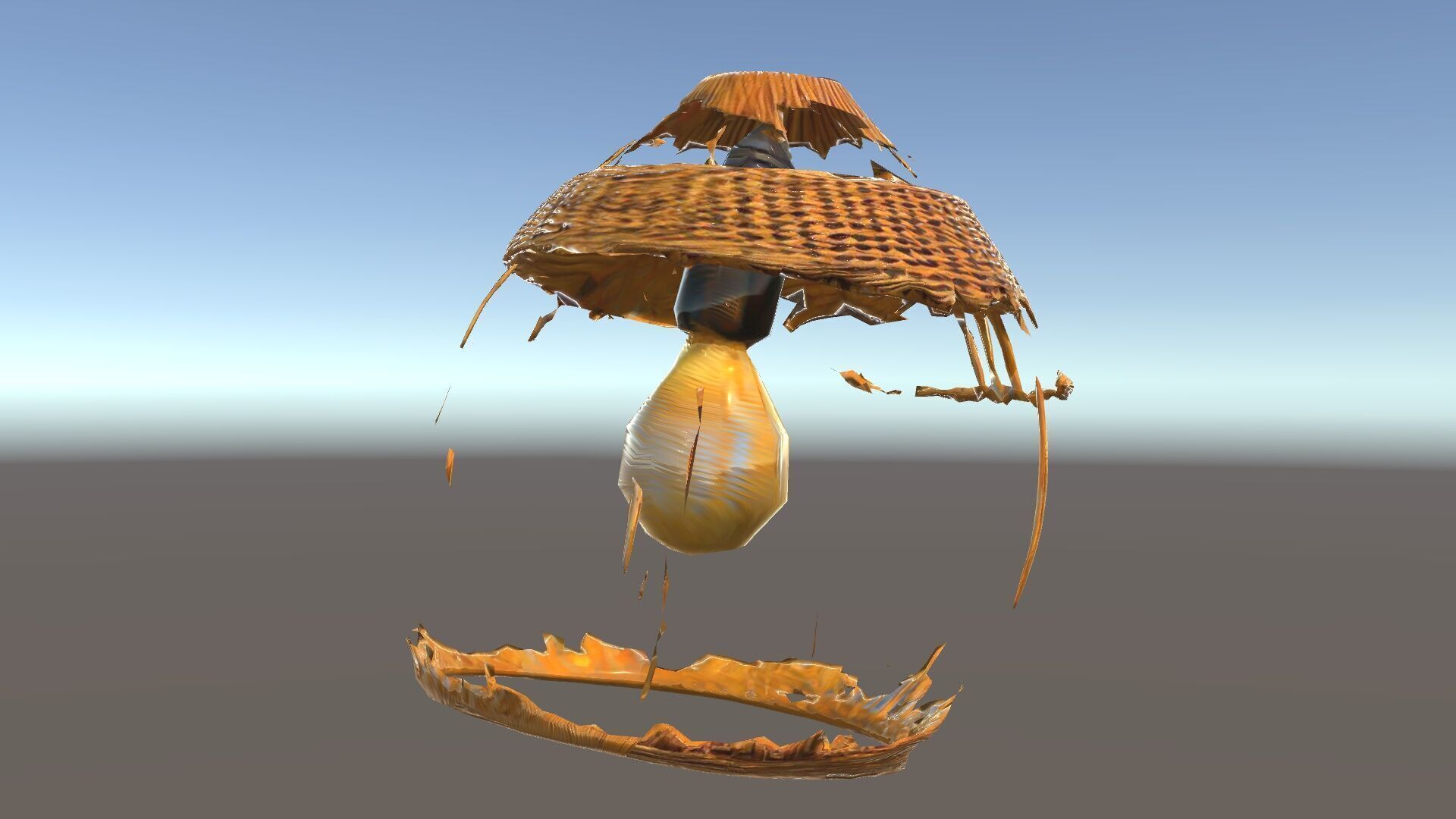 Wicker Basket Pendant Light Model Pack for Interiors Low-poly 3D model_34